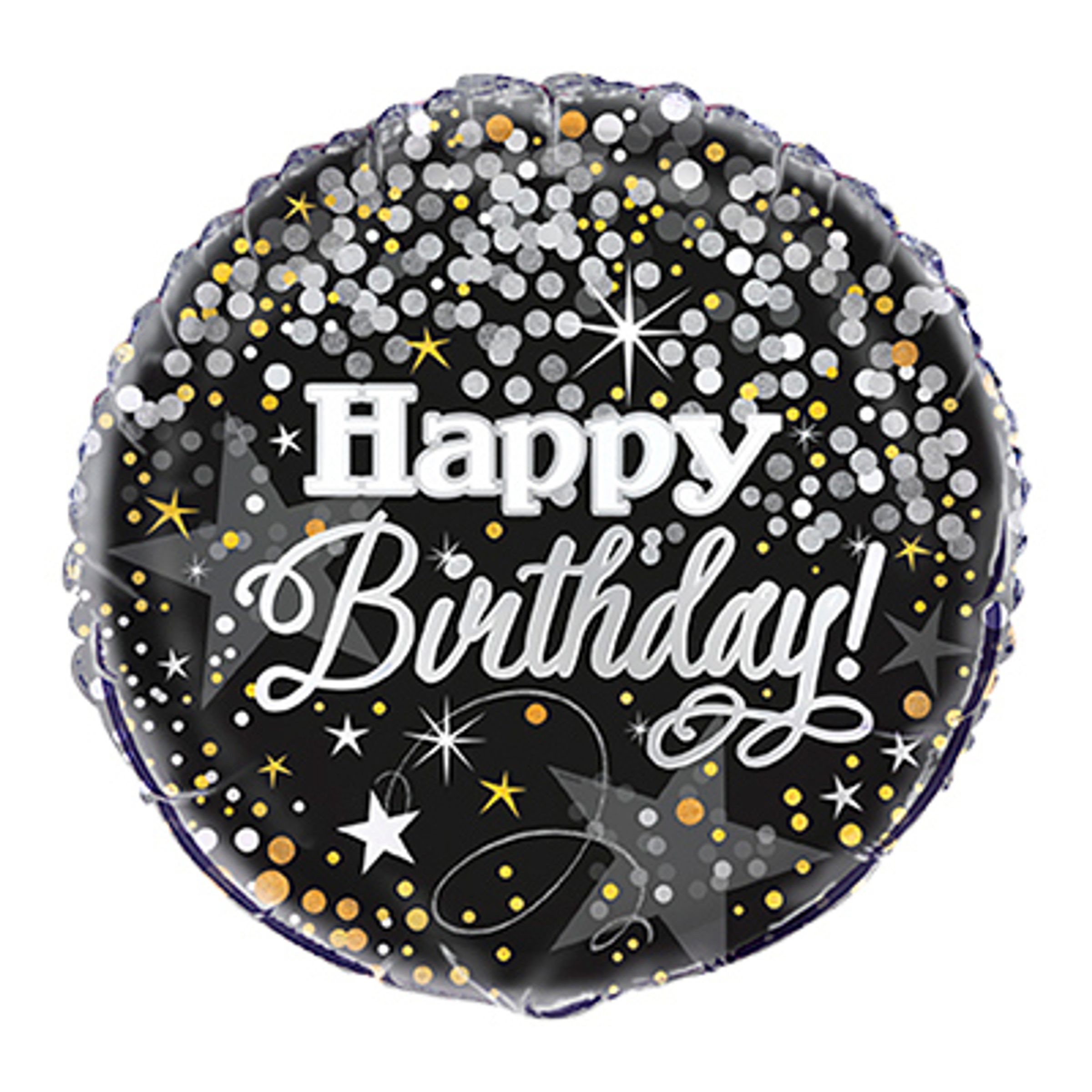 Folieballon Glitter Happy Birthday