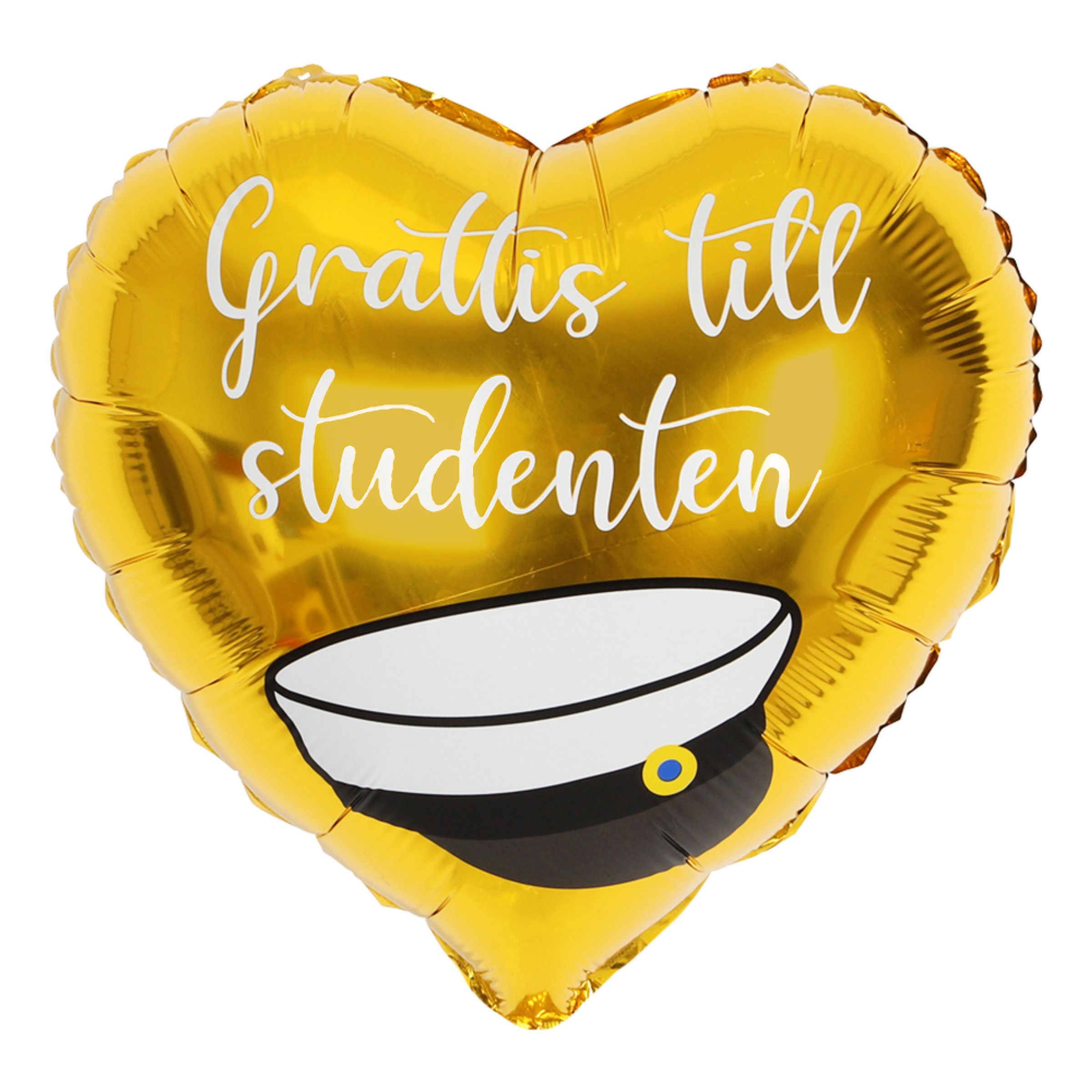 Folieballong Grattis Till Studenten Hjärta Guld | Hem - Festartiklar - Ballonger - Folieballonger | Pryloteket