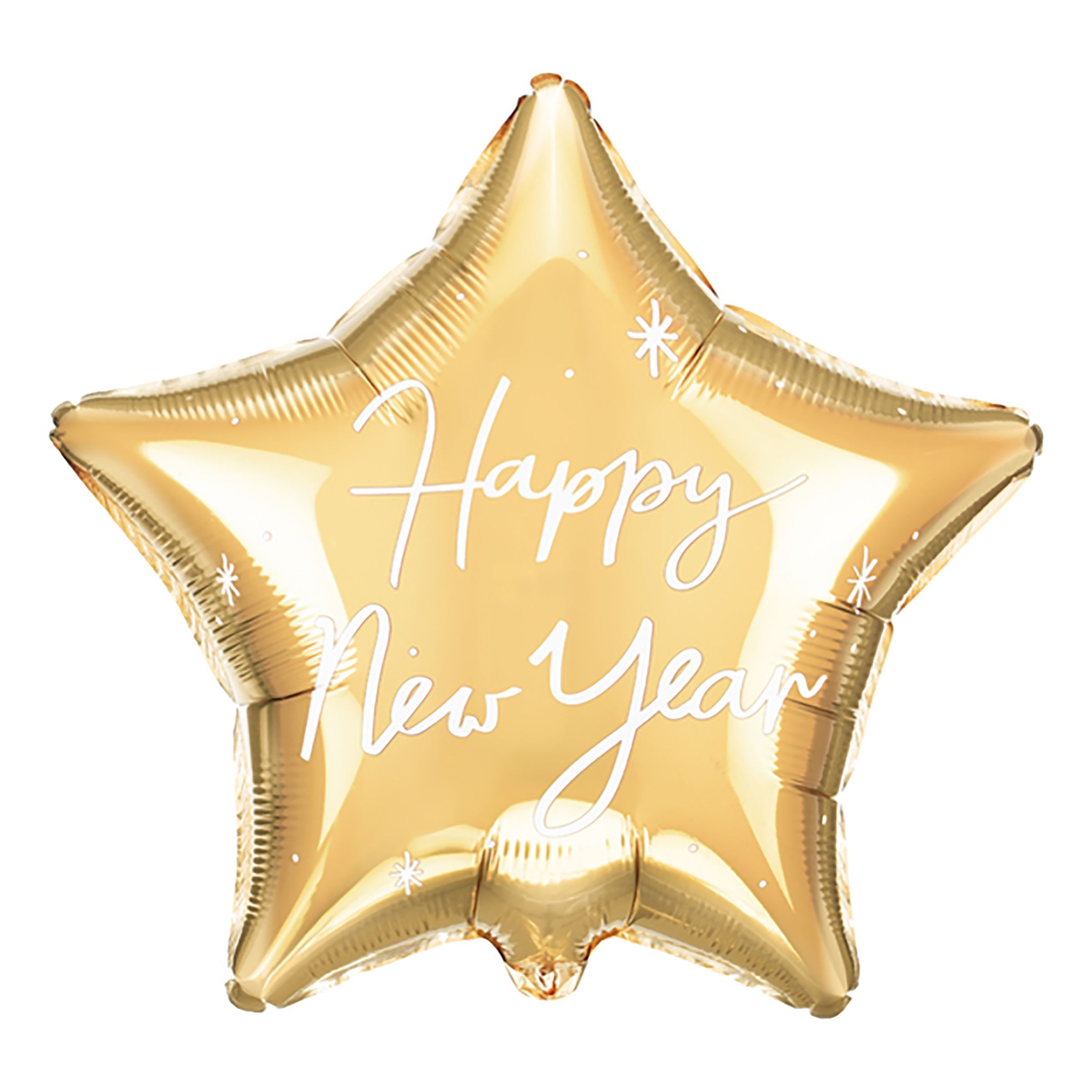 Folieballong Happy New Year Guld Stjärna | Hem - Festartiklar - Ballonger - Folieballonger | Pryloteket