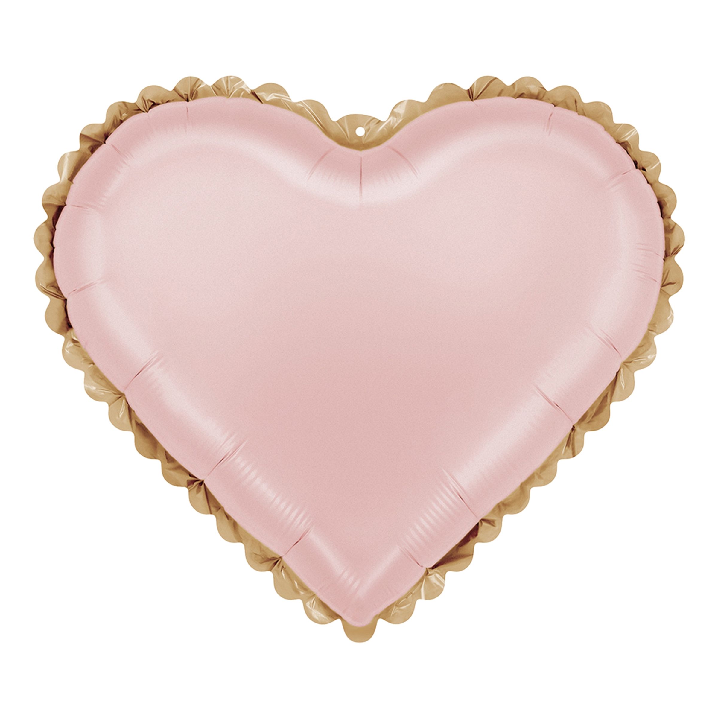 Folieballong Hjerte Lace Rosa