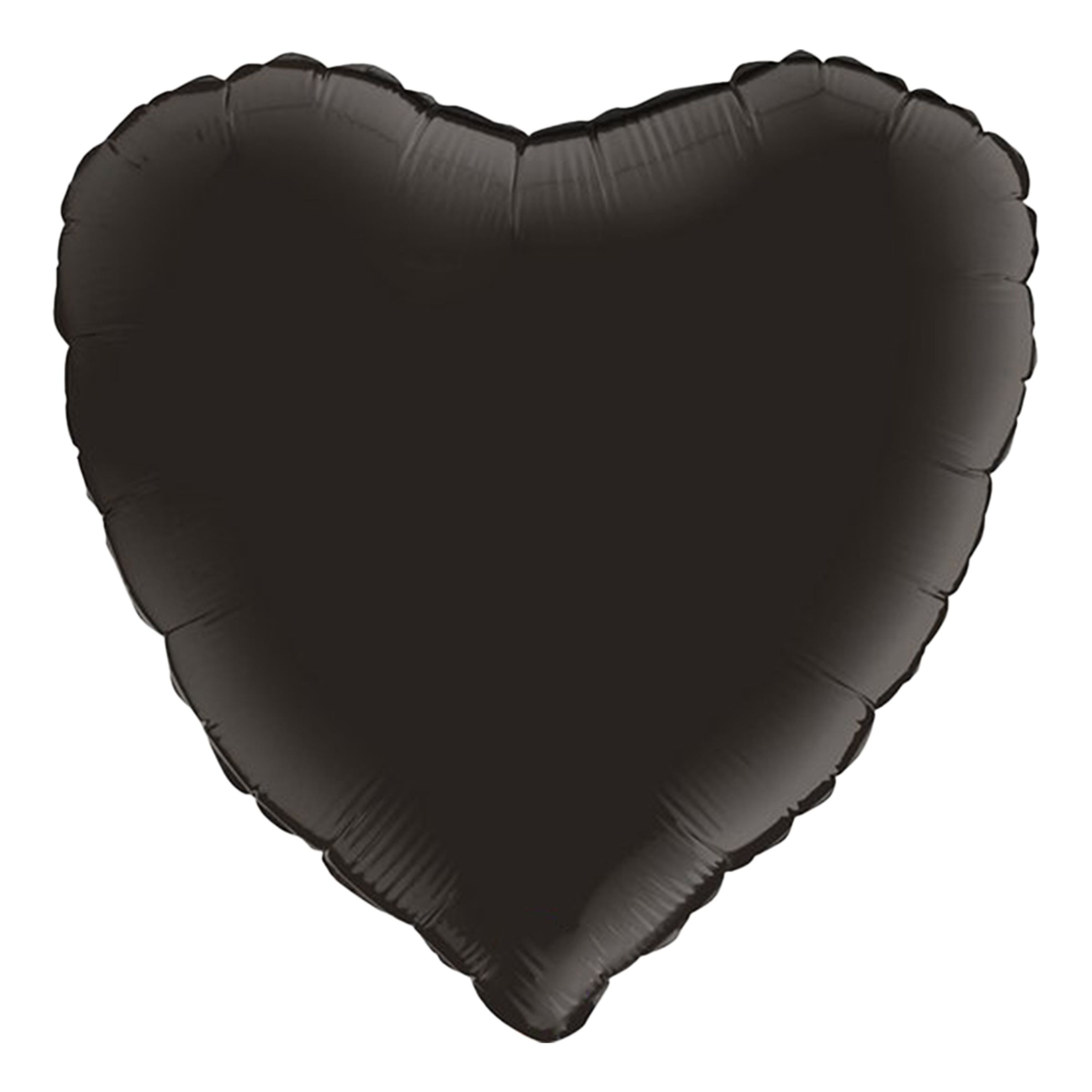 Folieballon Hjerte Satin Fume Sort