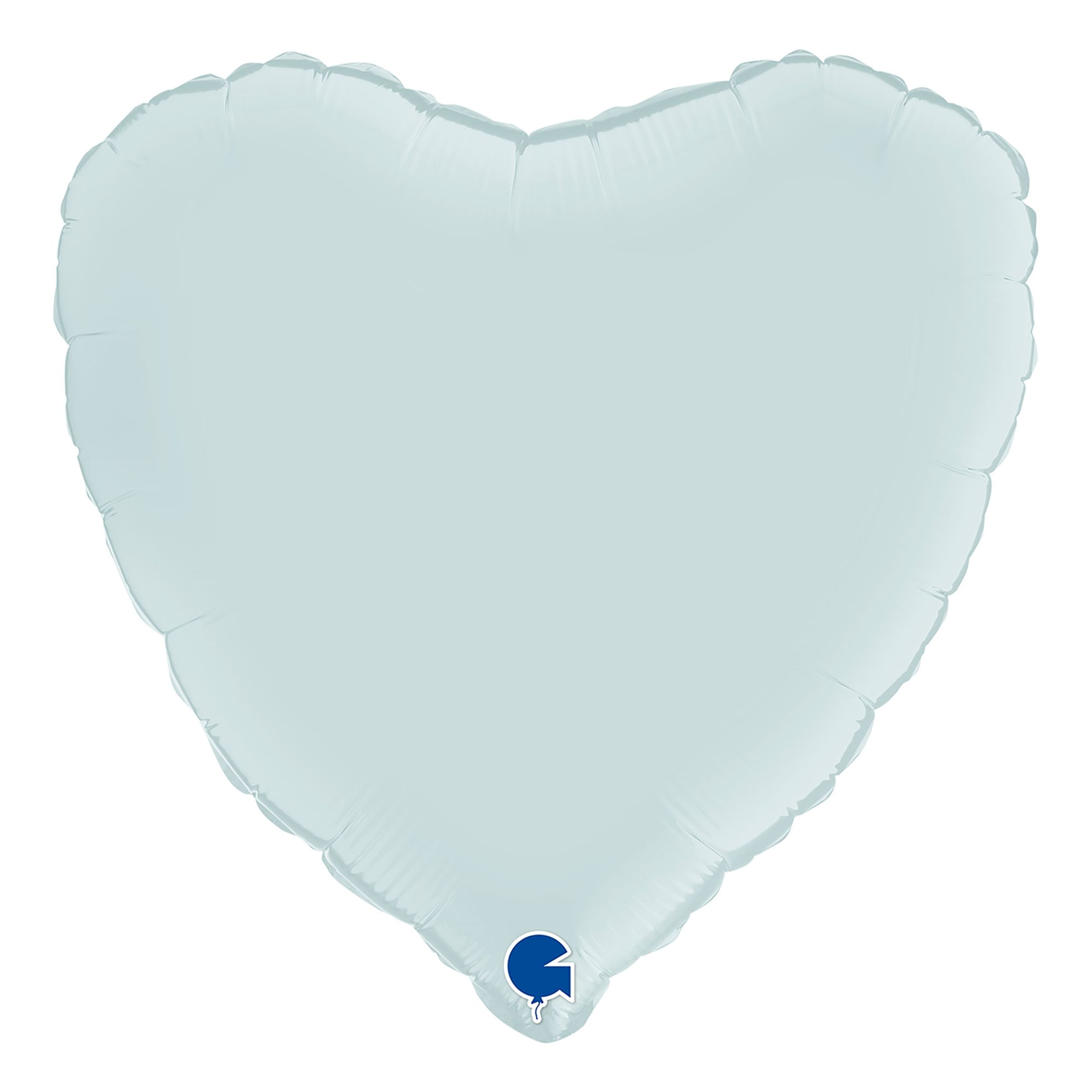 Folieballon Hjerte Satin Pastel Blue