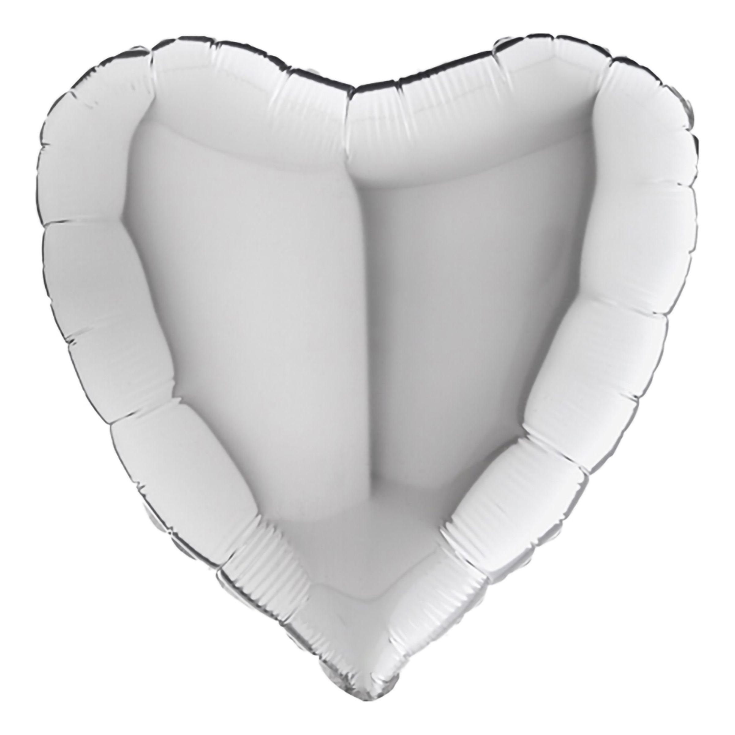 Folieballon Hjerte Sølv