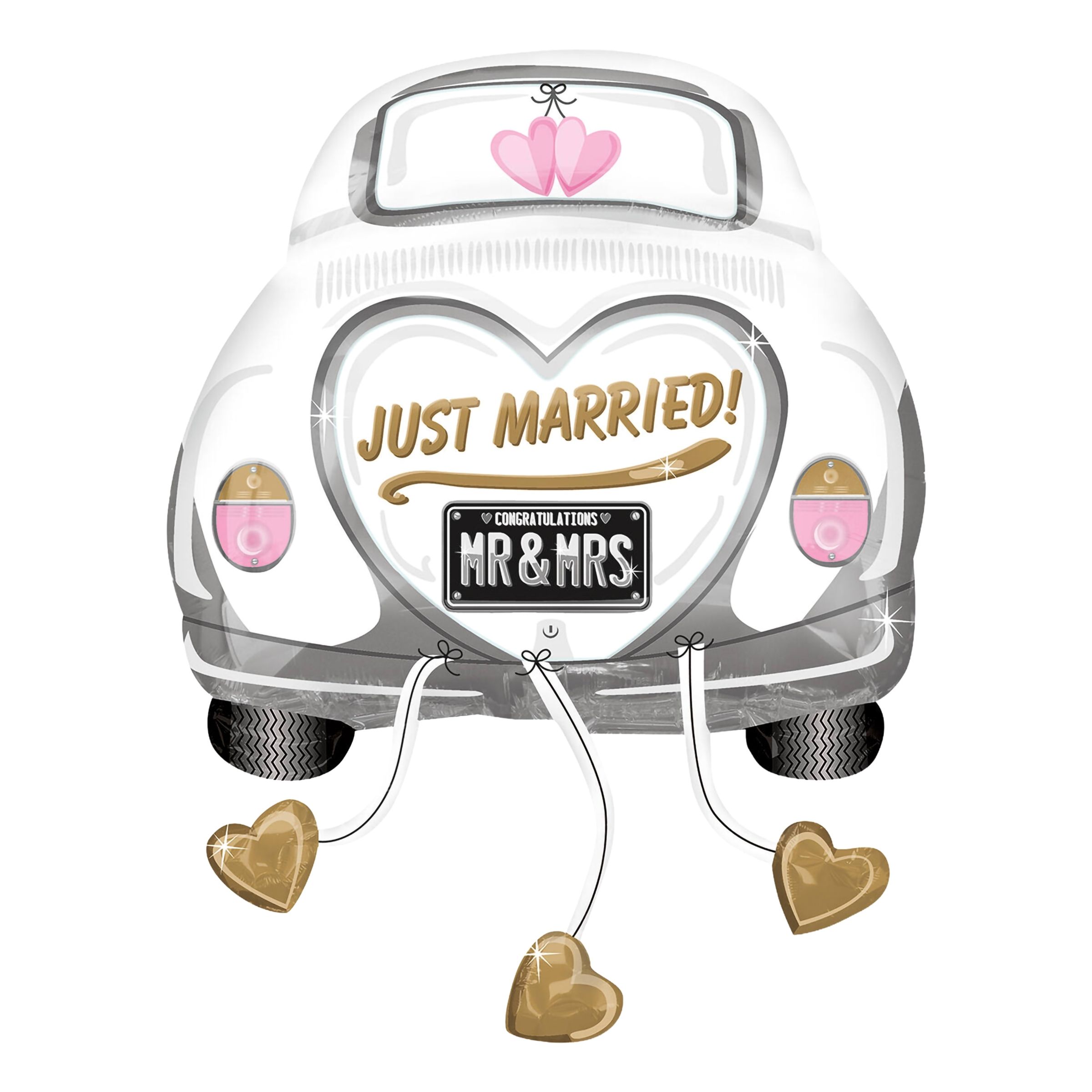 Folieballong Just Married Bil Shape