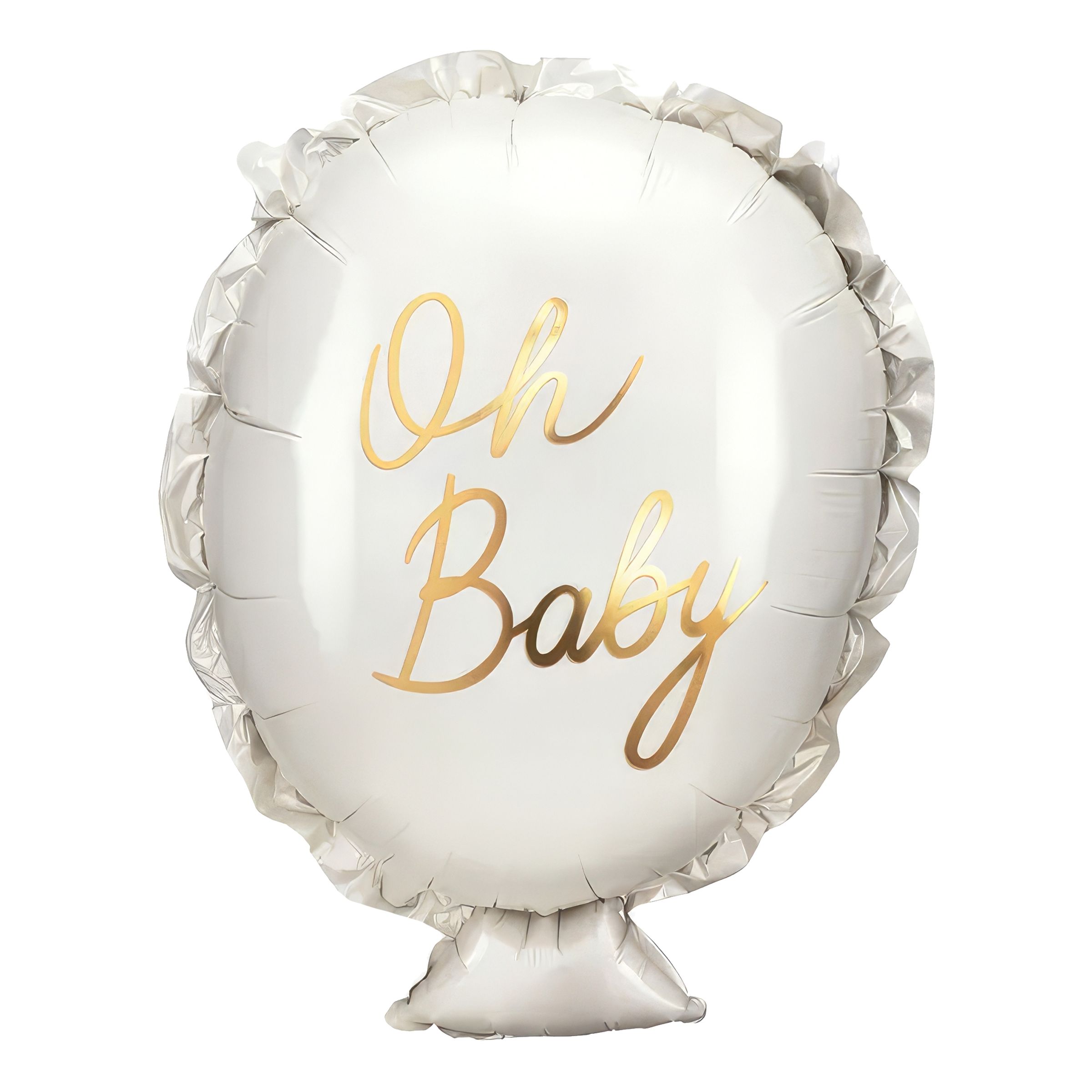 Folieballon Oh Baby Hvid