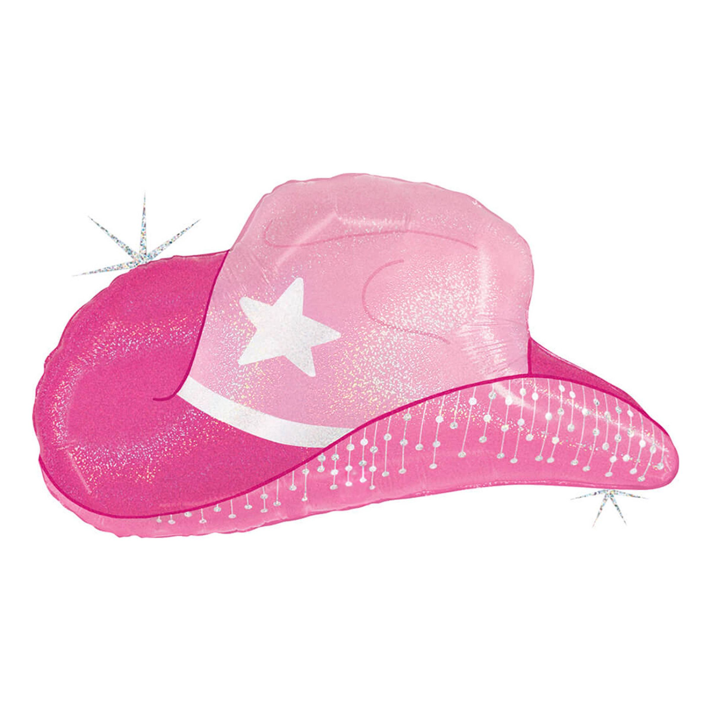 Folieballon Lyserød Cowgirl Hat