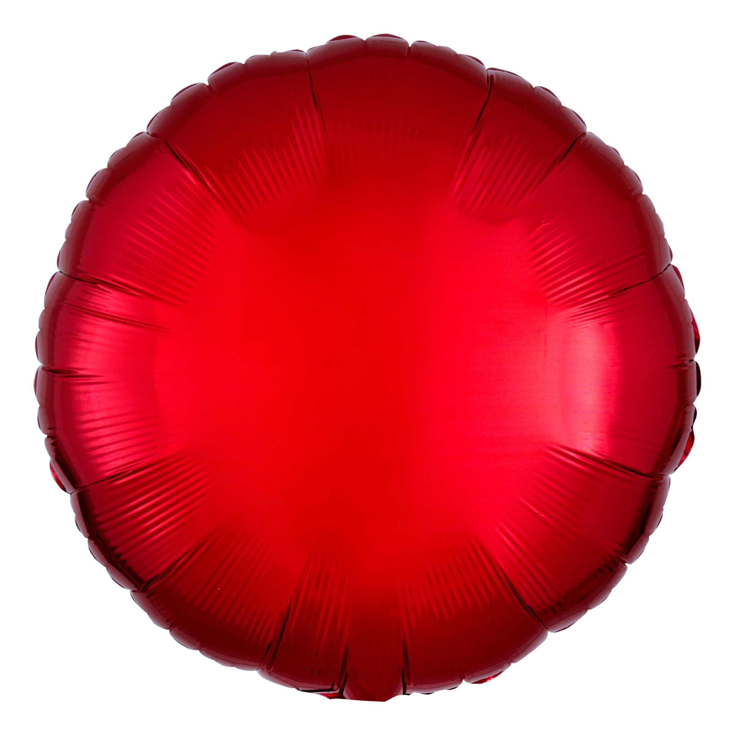 Folieballon Rund Metallic Rød