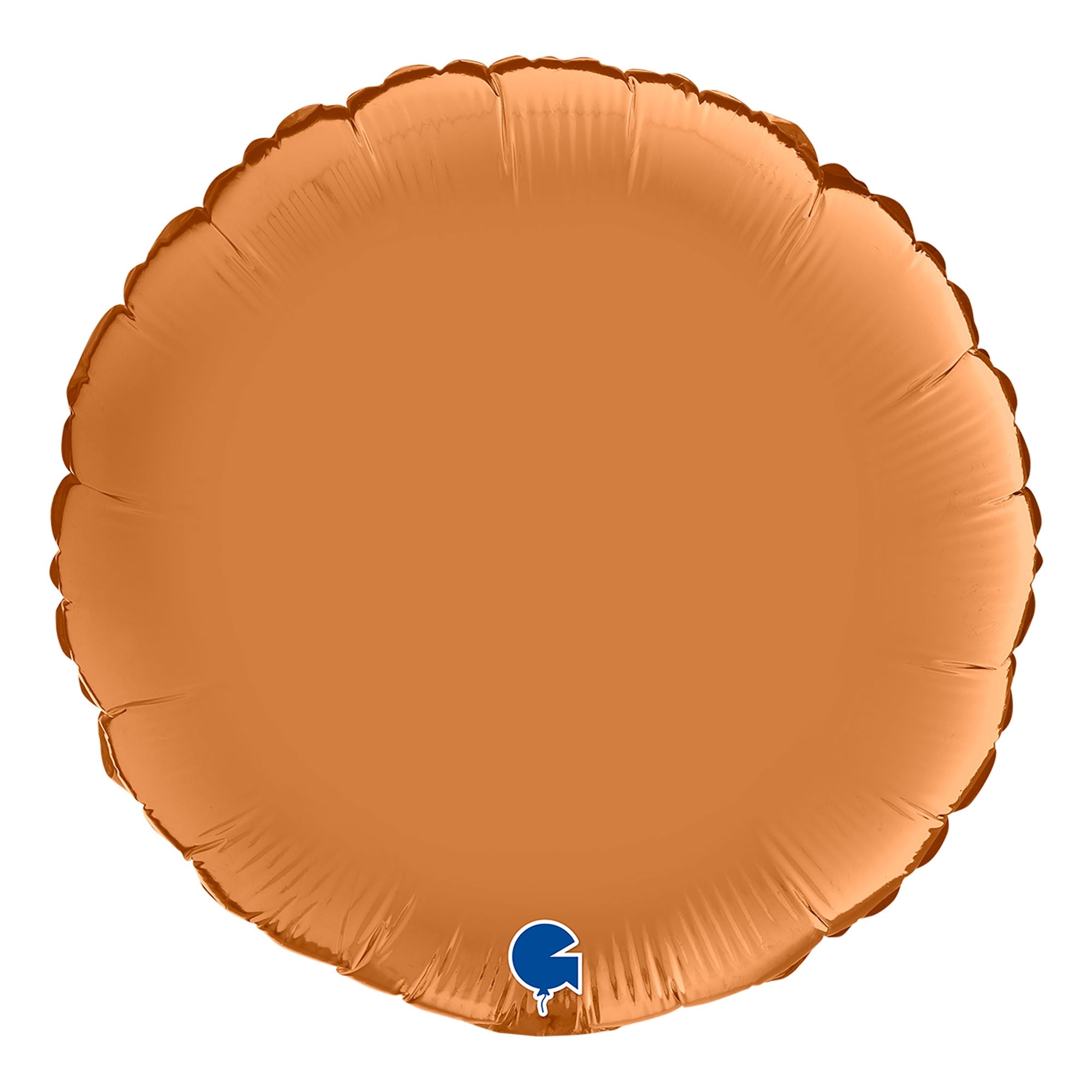 Folieballon Rund Satin Caramel