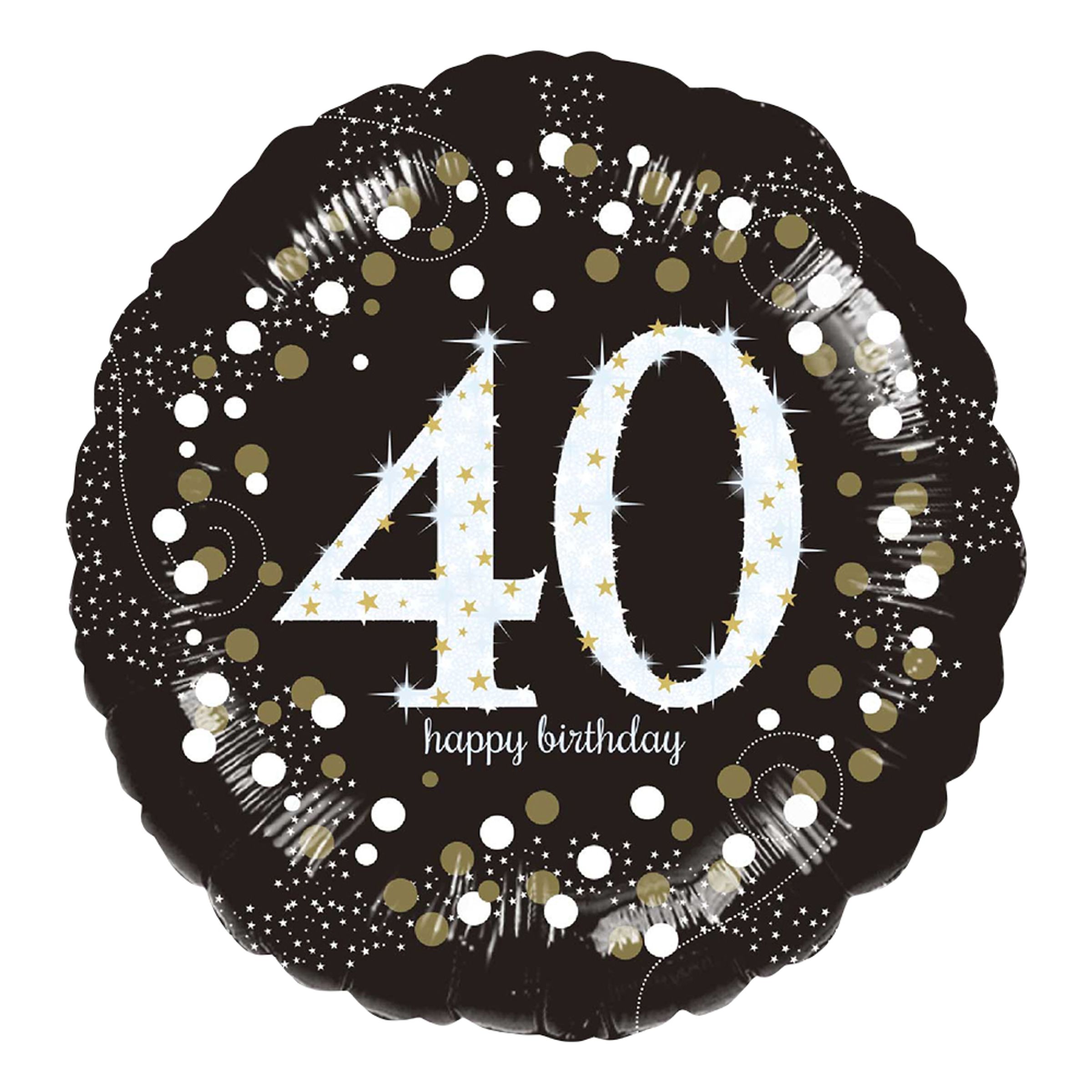 40 års fødselsdag folieballon 1 stk. - Sølv