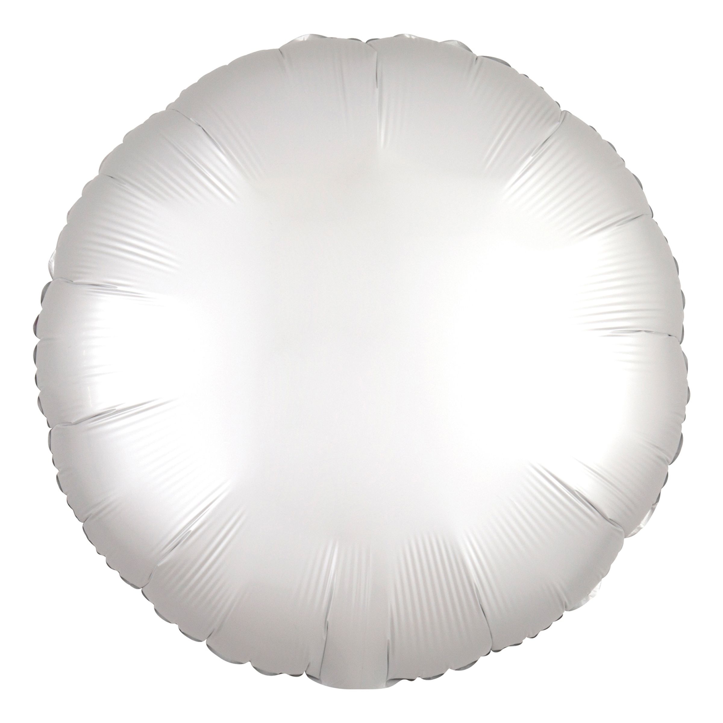 Folieballon Rund Satin Hvid