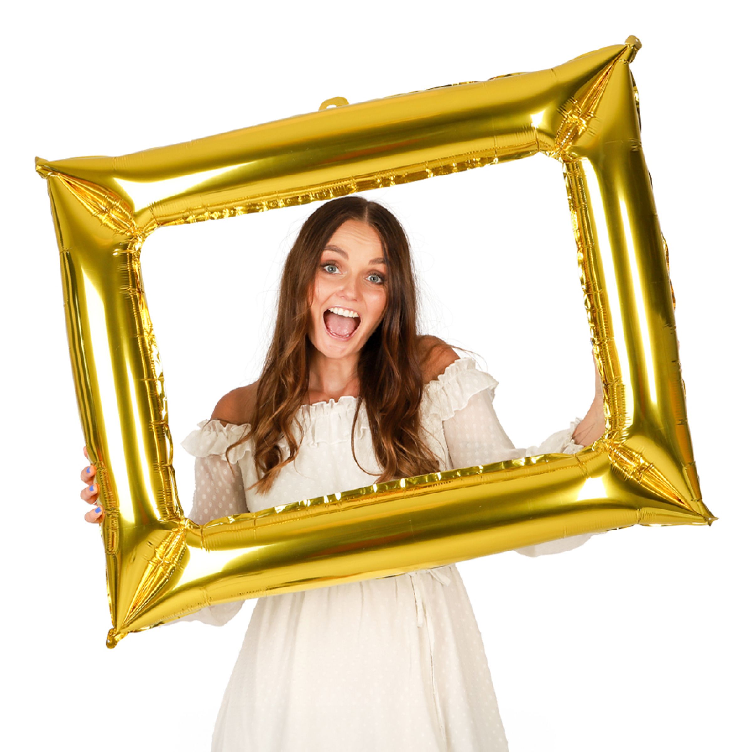 Folieballong Selfieram Guld | Hem - Festartiklar - Ballonger - Folieballonger | Pryloteket