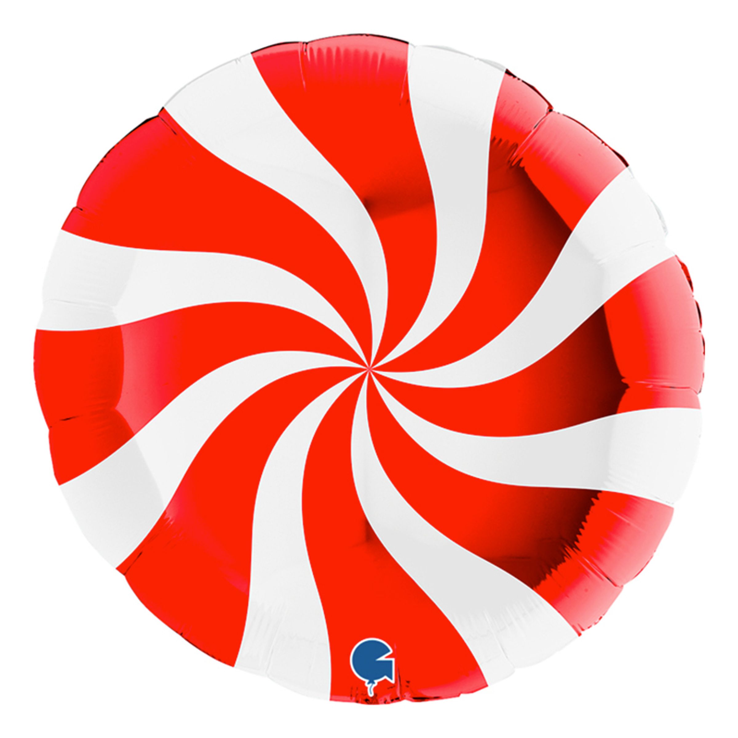 Folieballong Swirly Vit-Röd | Hem - Festartiklar - Ballonger - Folieballonger | Pryloteket