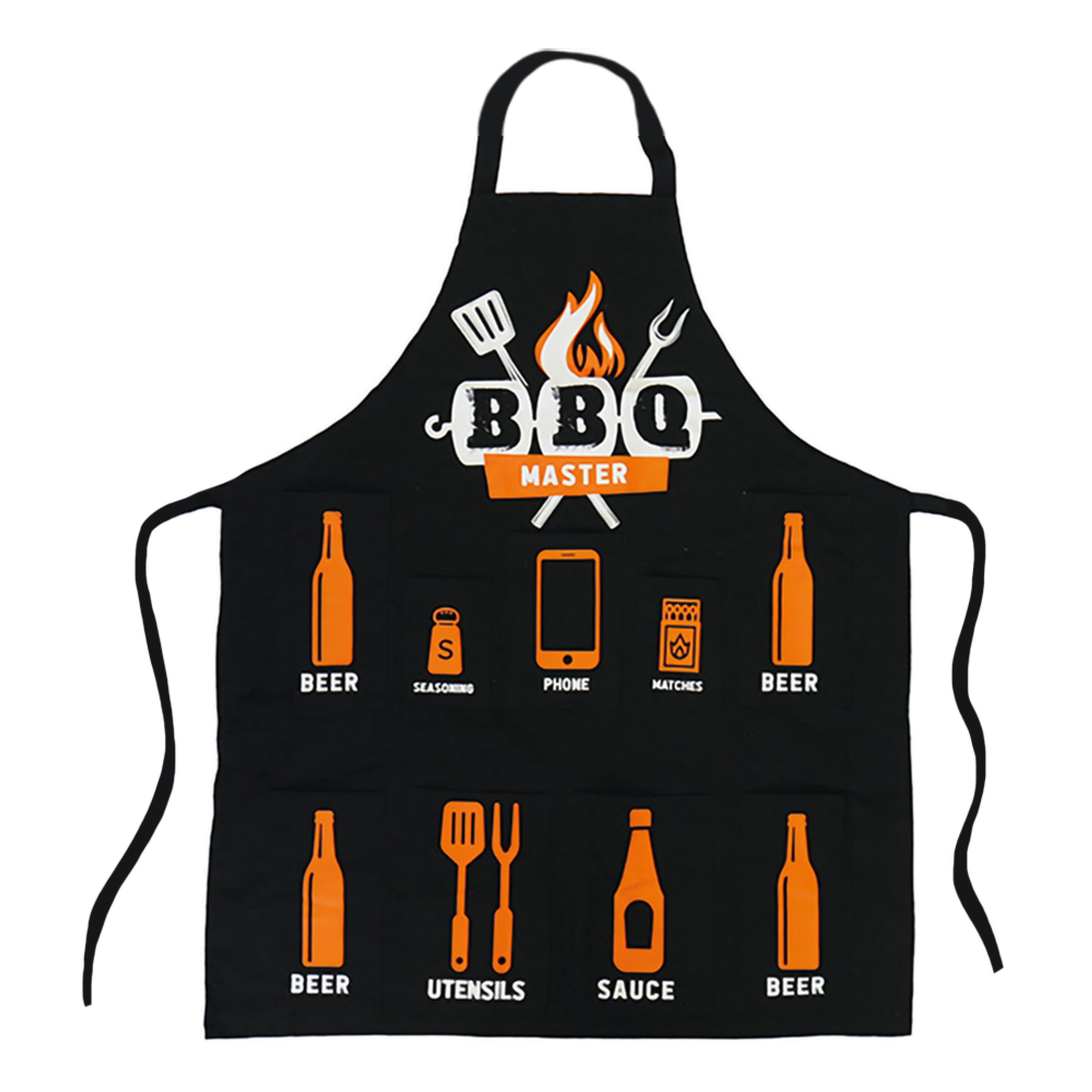 Forklæde BBQ Master med lommer - One size