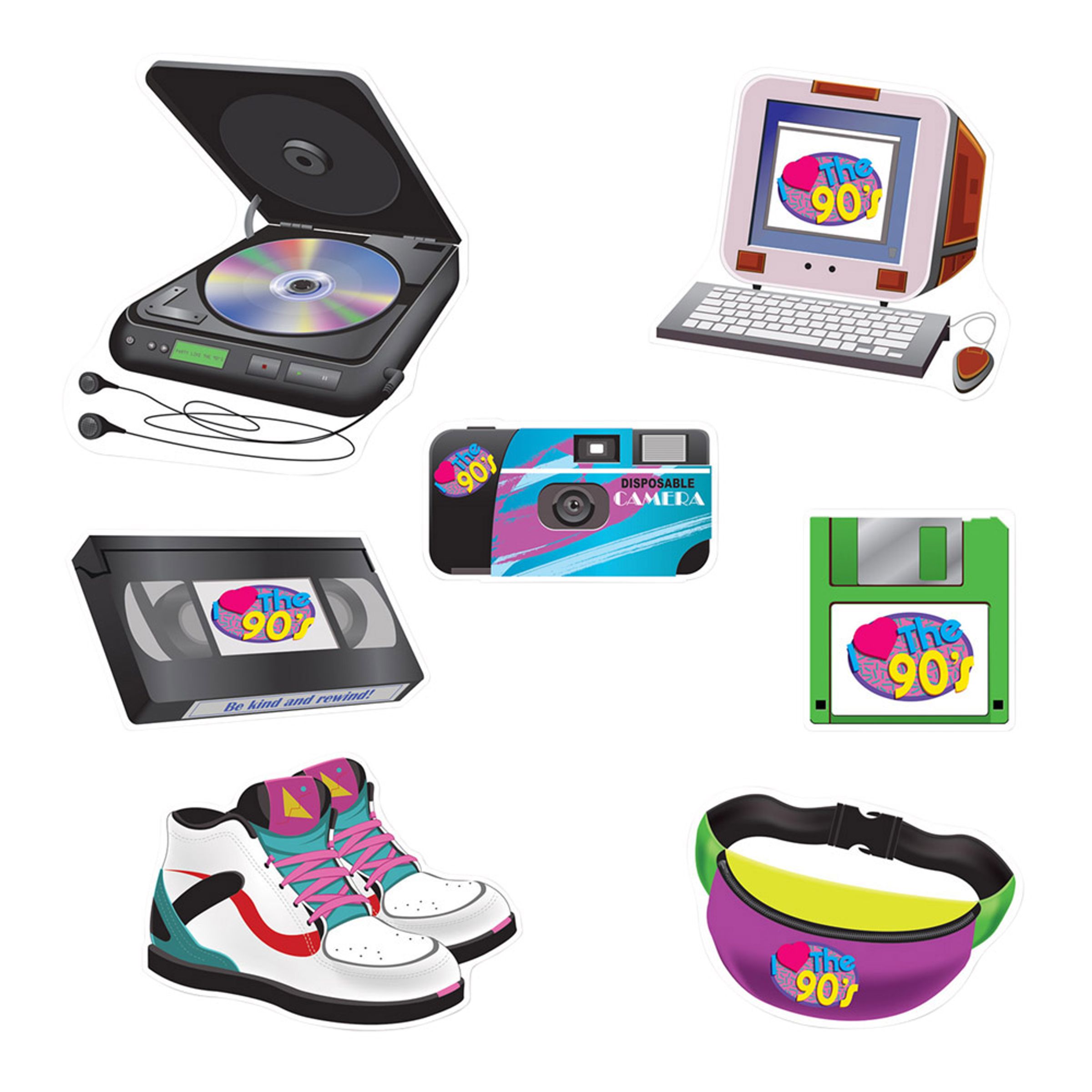 Fotoprops 90'erne - 7-pak