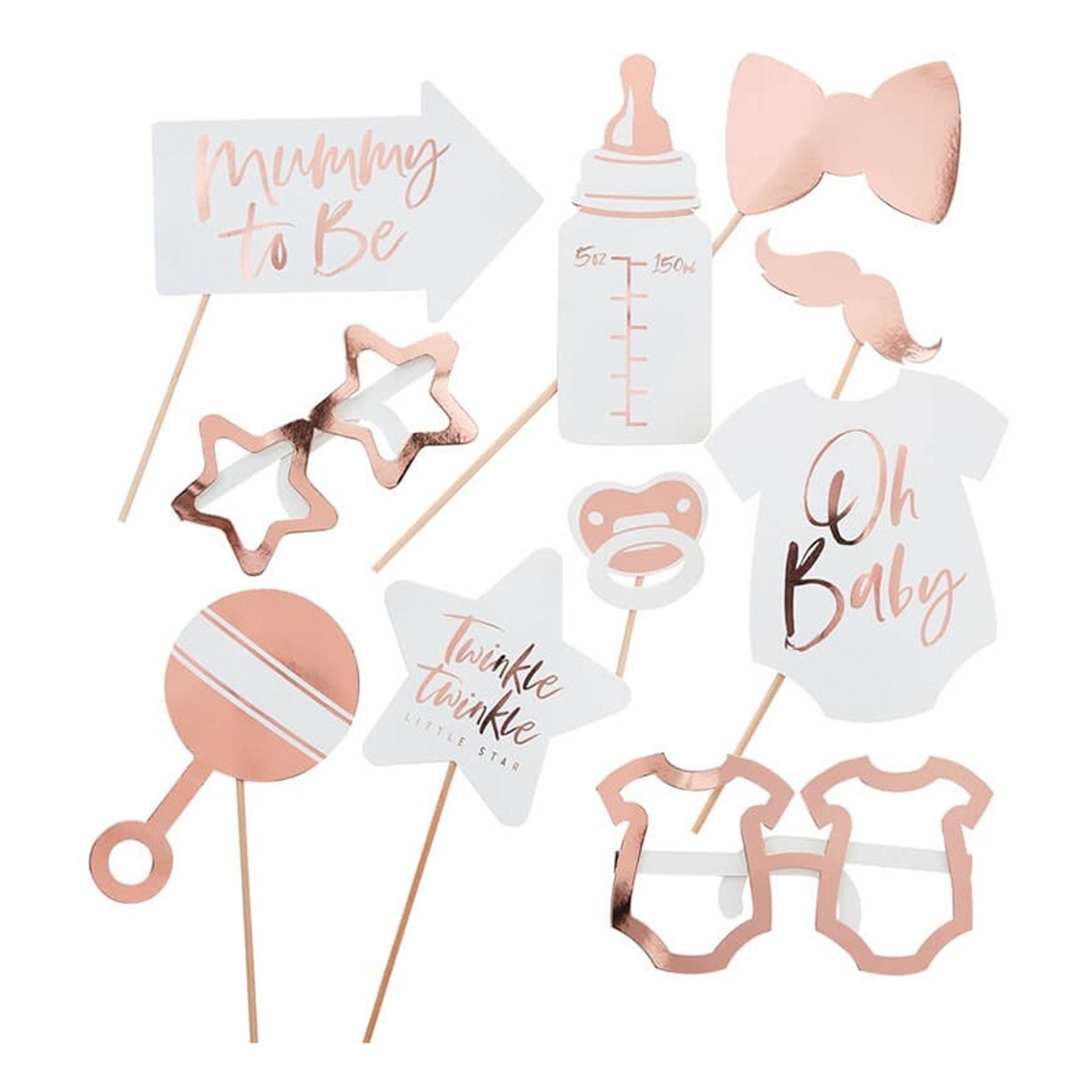 Fotoprops Baby shower Rosaguld