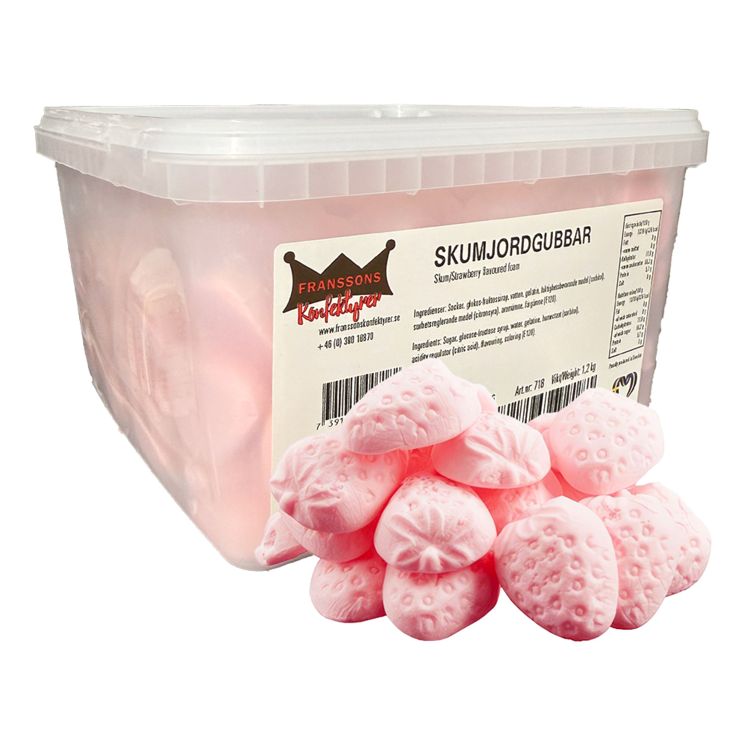 Franssons Skumjordbær Økonomipakke - 1,2 kg