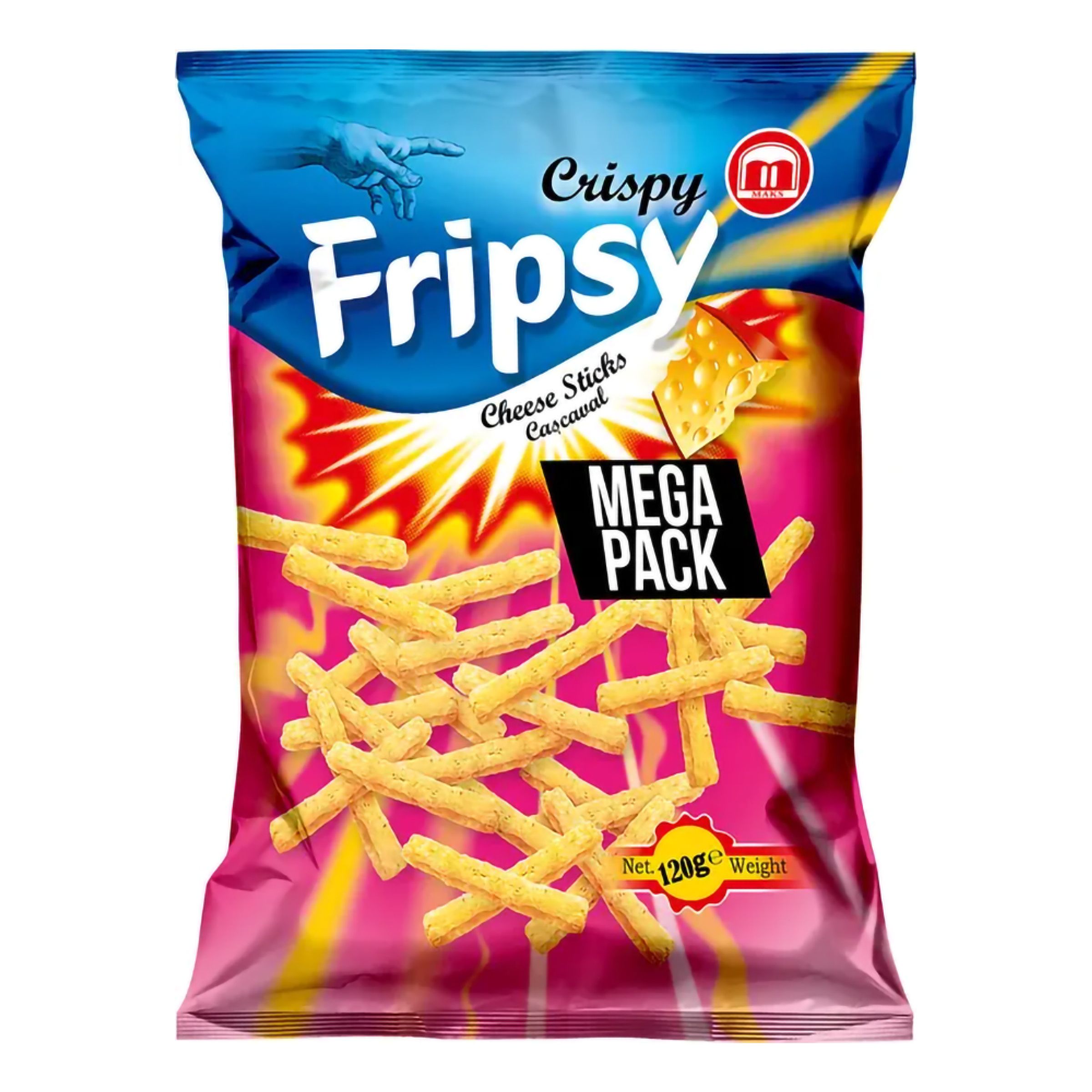 Fripsy Crispy Sticks Cheese - 120 g | Hem - Godis & Läsk - Snacks | Maskeradspecialisten