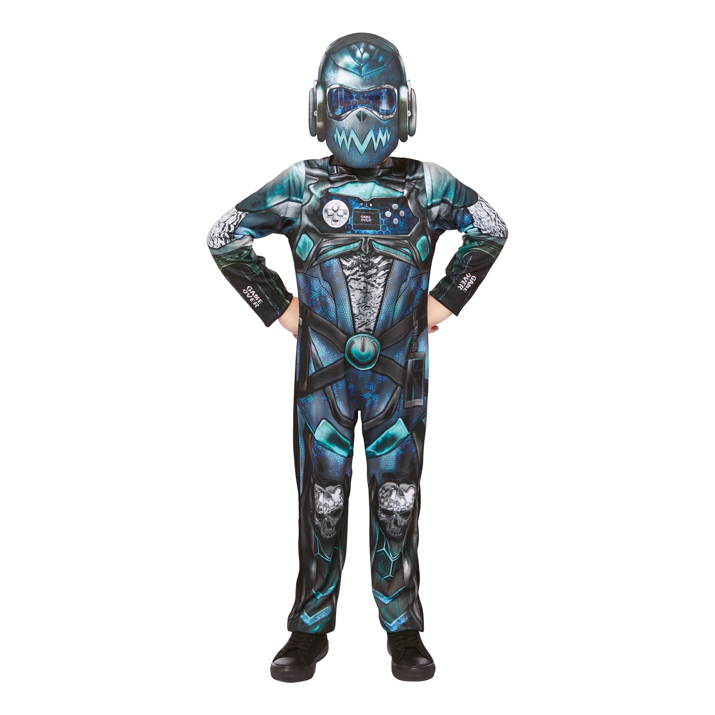 Gamer Jumpsuit Børnekostume - Small