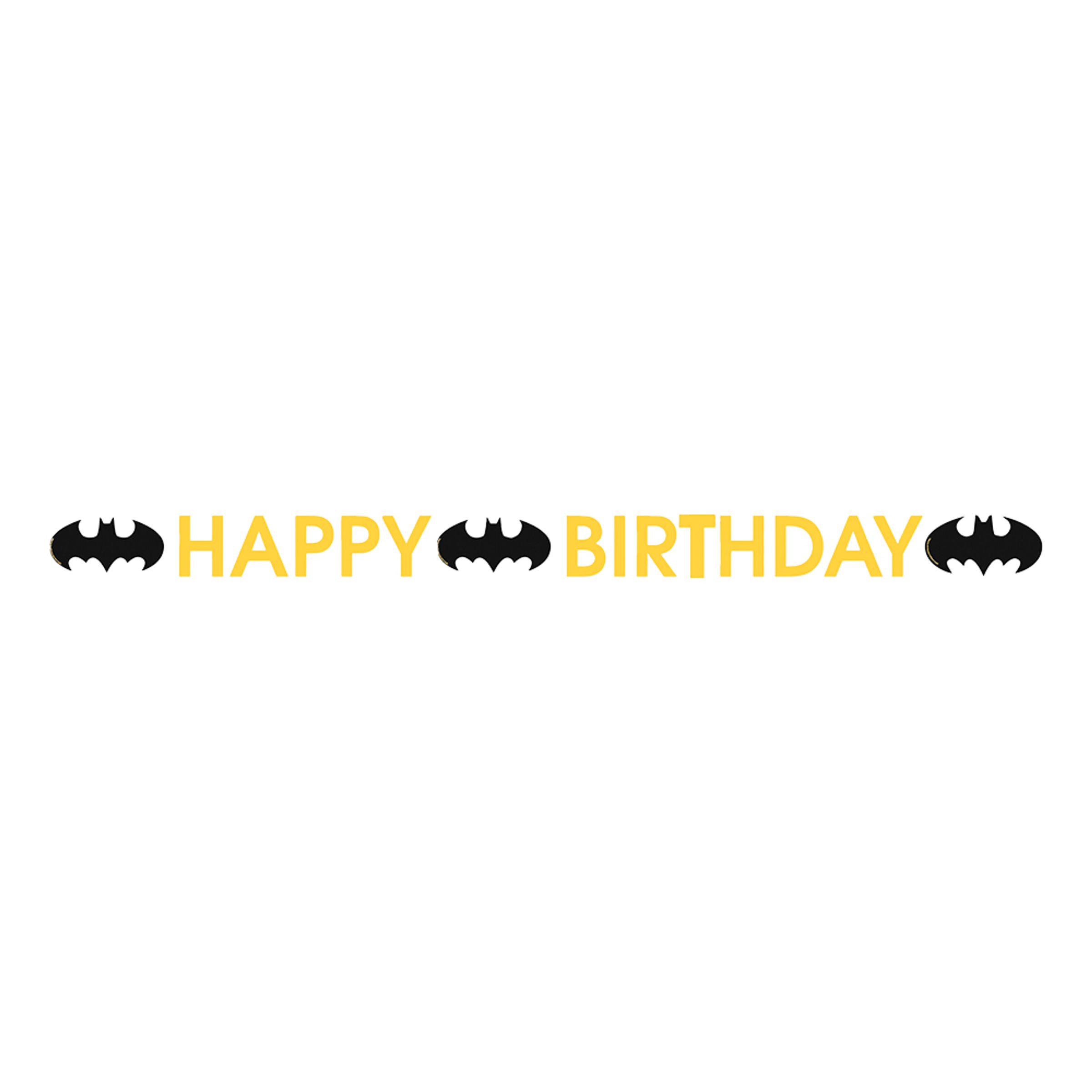 Girlang Batman Happy Birthday | Hem - Festartiklar - Festdekoration - Girlanger | Pryloteket