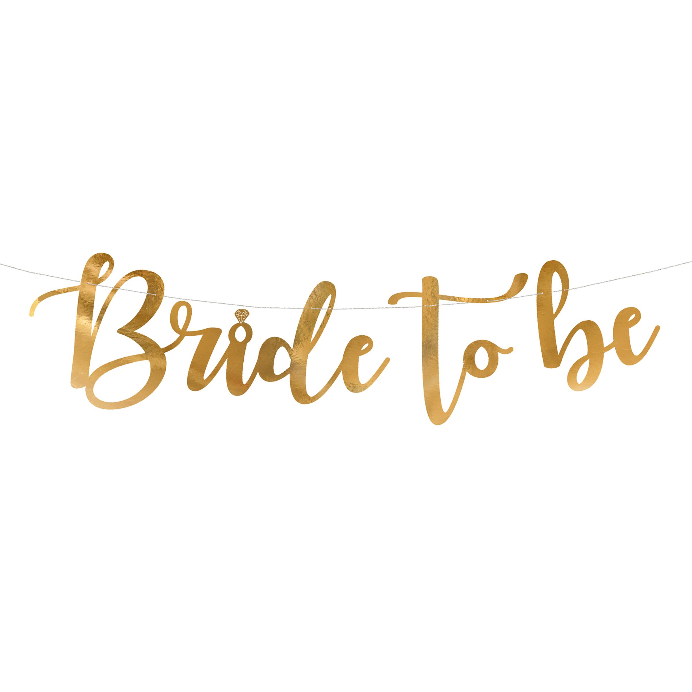Girlang Bride to Be Guld | Hem - Festartiklar - Festdekoration - Girlanger | Pryloteket