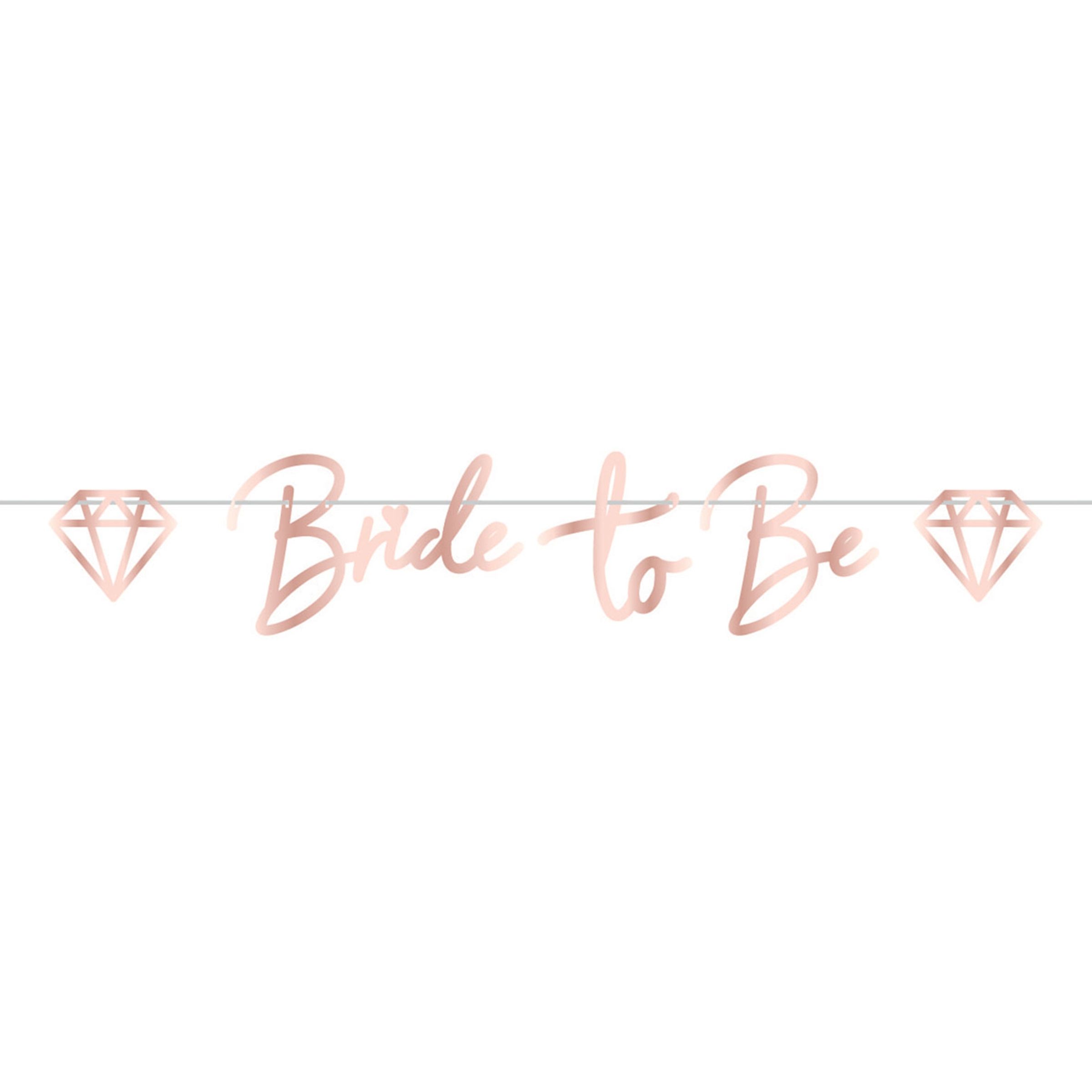 Girlang Bride to Be Roséguld | Hem - Festartiklar - Festdekoration - Girlanger | Pryloteket