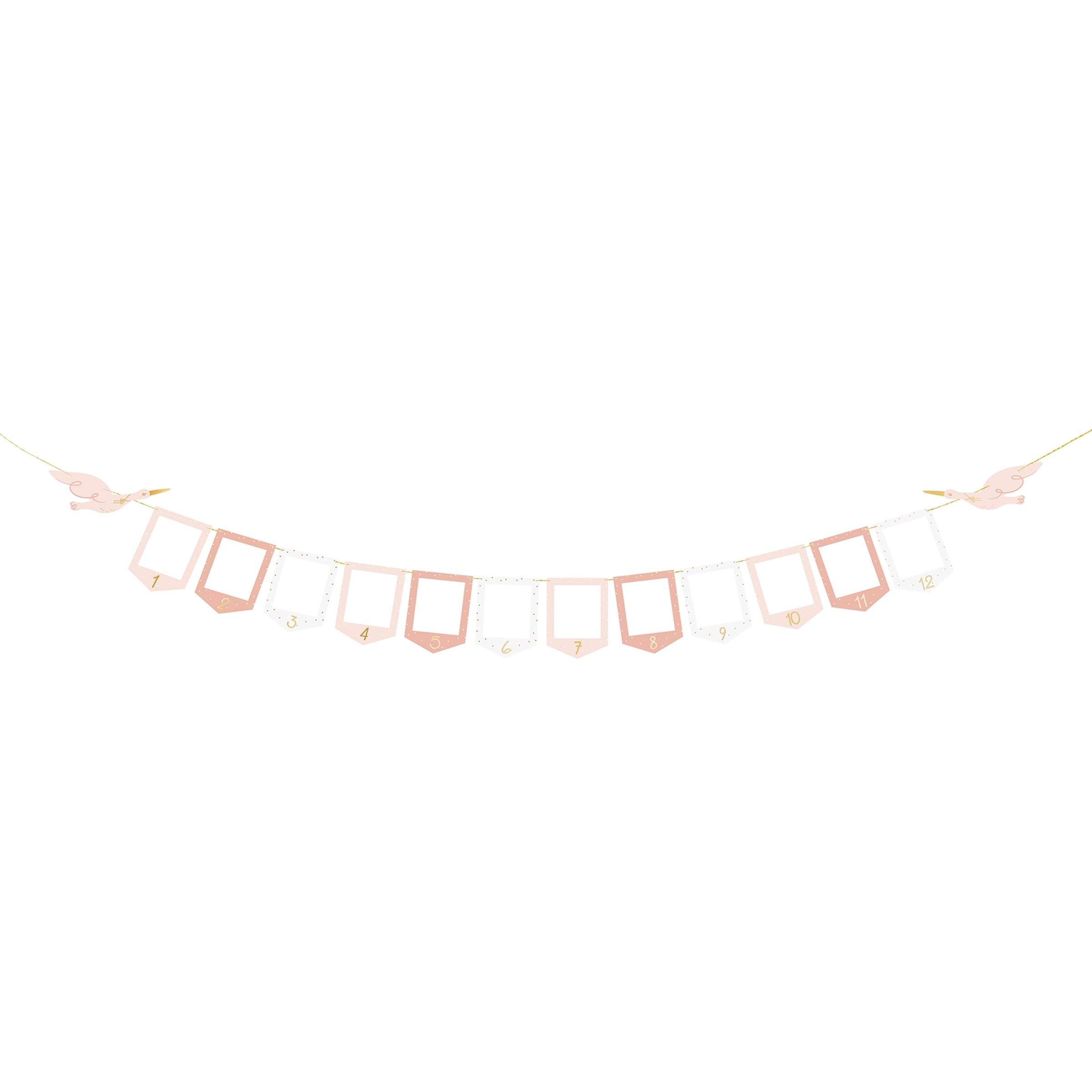 Girlang Fotoramar Baby Roséguld | Hem - Festartiklar - Festdekoration - Girlanger | Pryloteket