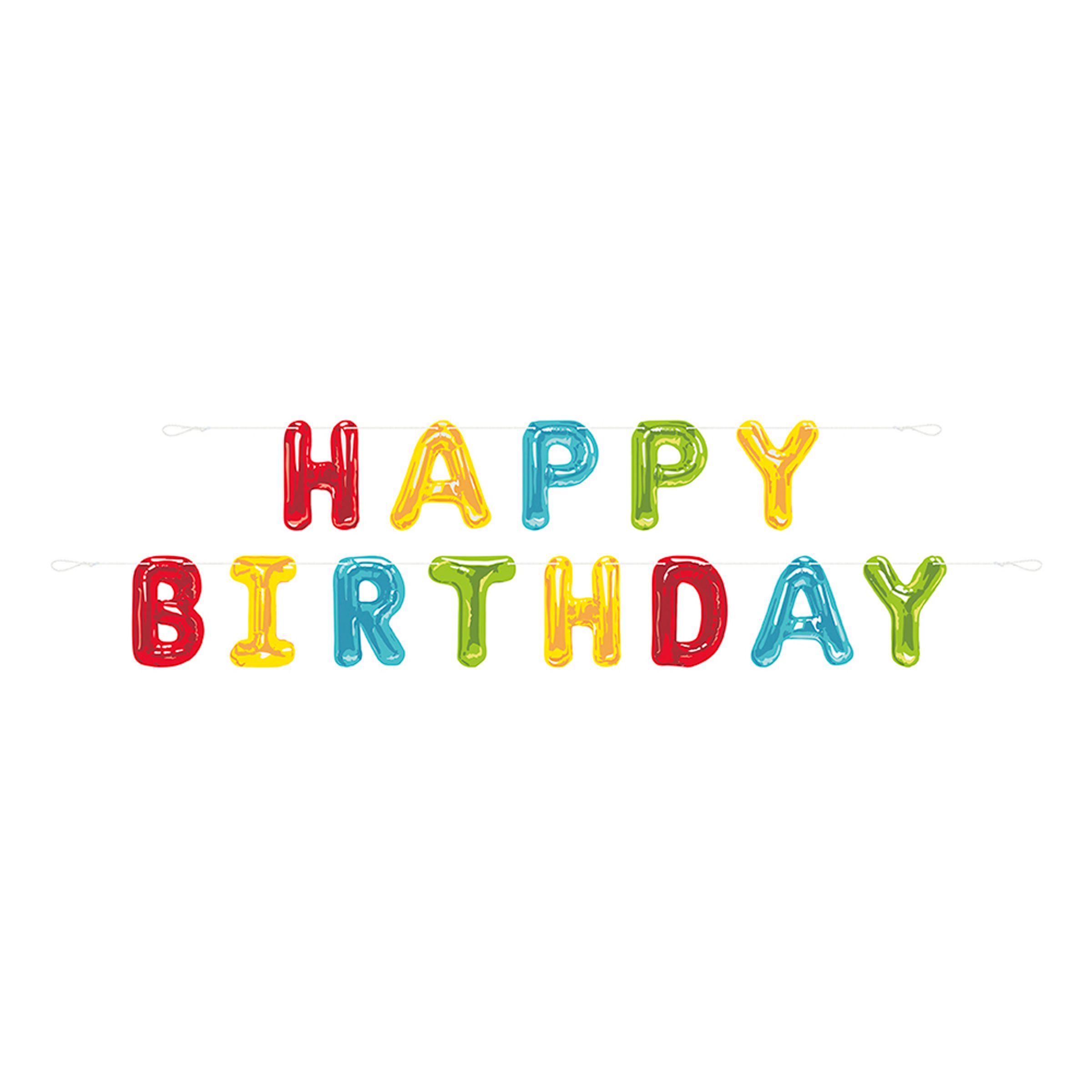 Guirlande Happy Birthday Ballon - 1-pak