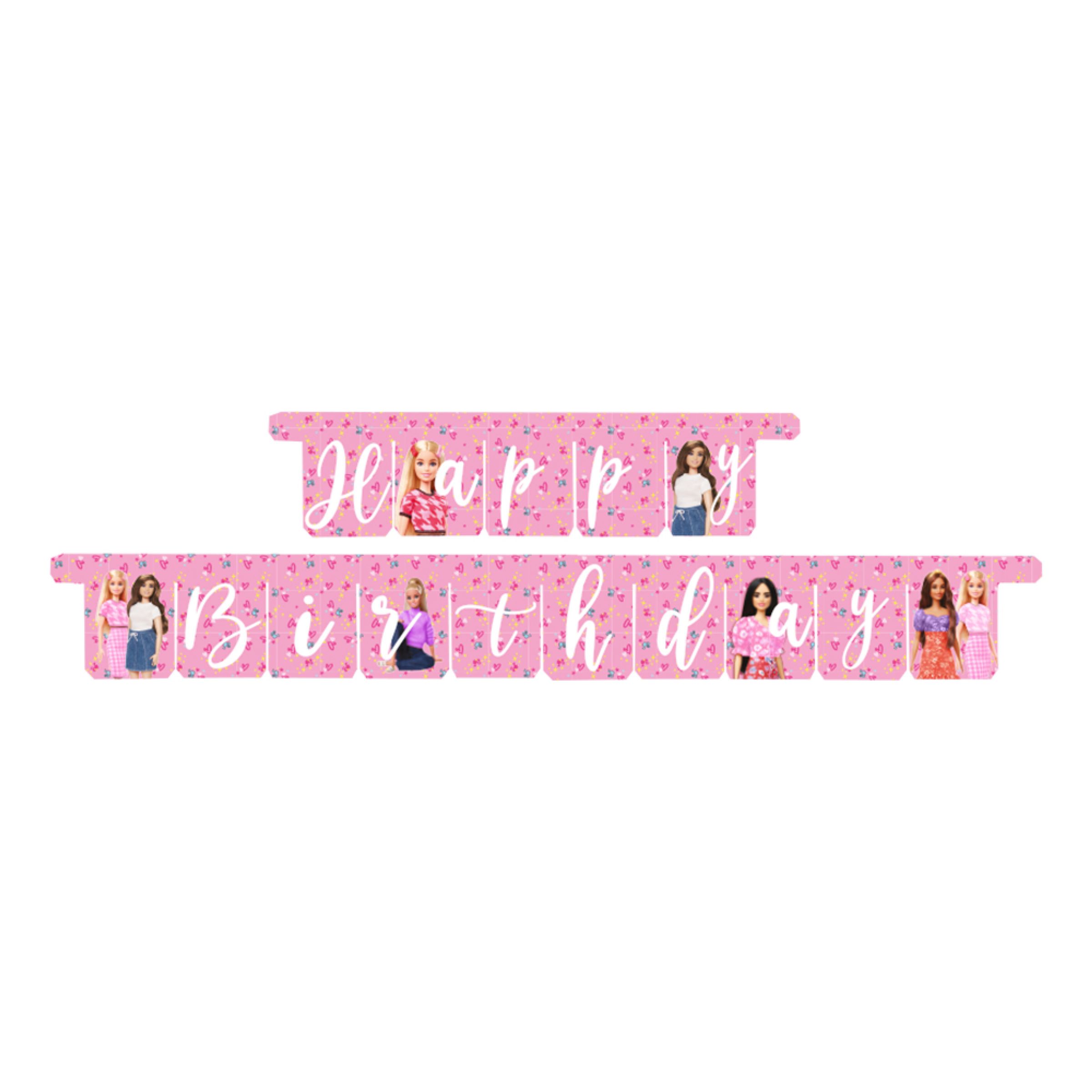 Girlang Happy Birthday Barbie&trade; Friends | Hem - Festartiklar - Festdekoration - Girlanger | Pryloteket