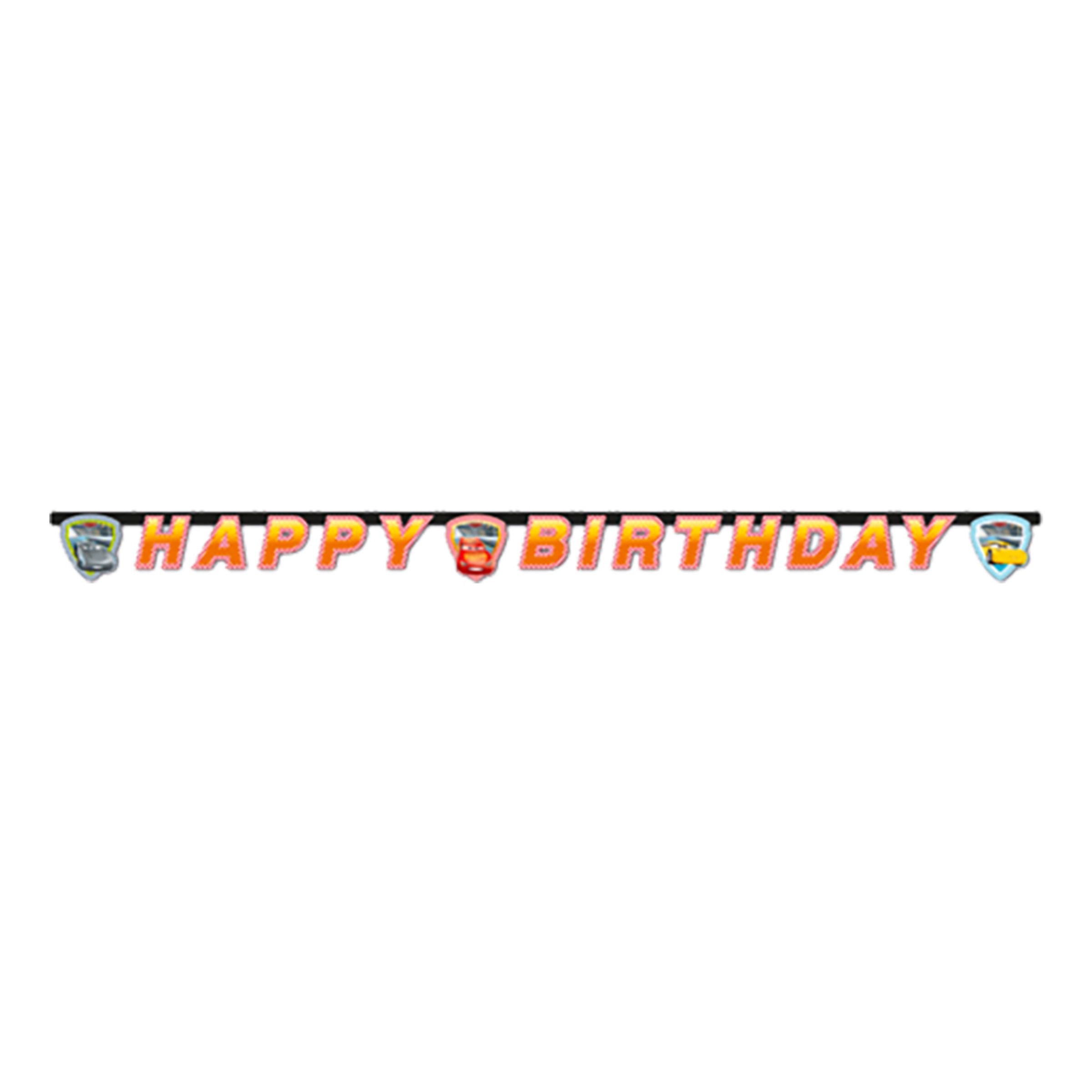 Guirlande Happy Birthday Biler/Cars 3