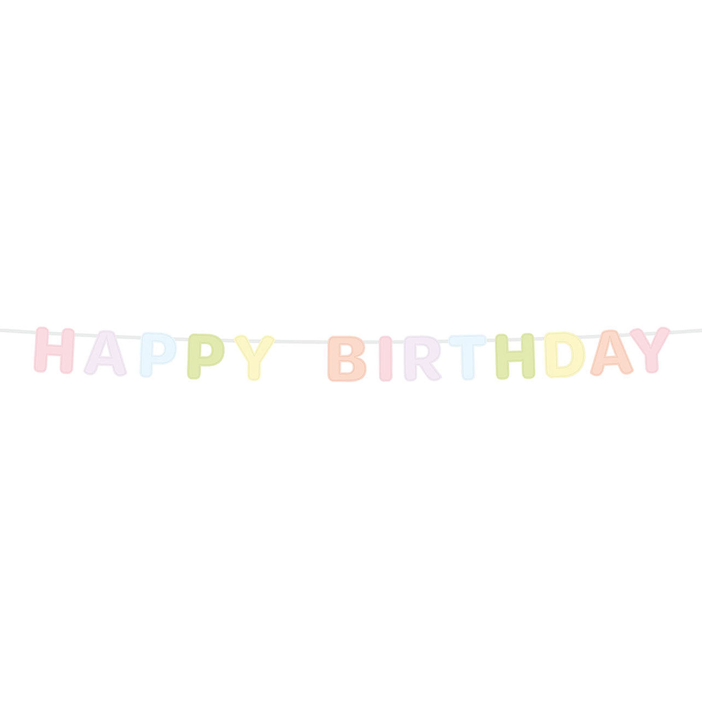 Guirlande Happy Birthday Dreamy Pastel