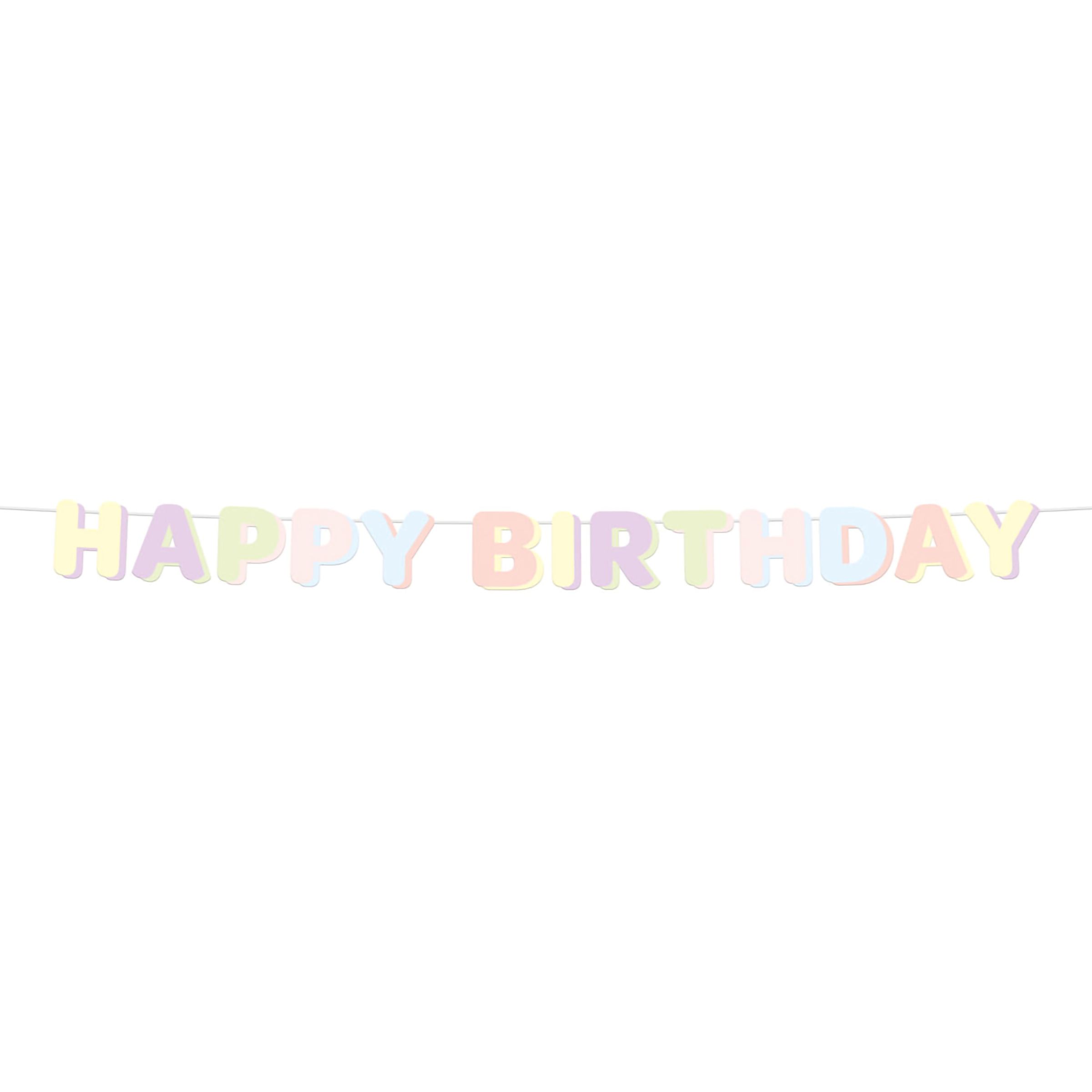 Guirlande Happy Birthday Dreamy Pastel