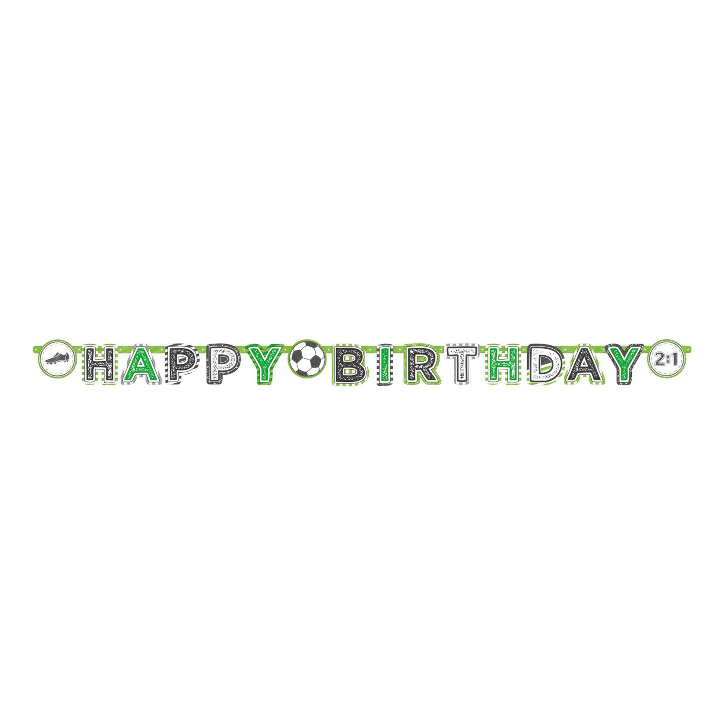 Guirlande Happy Birthday Fodboldfest