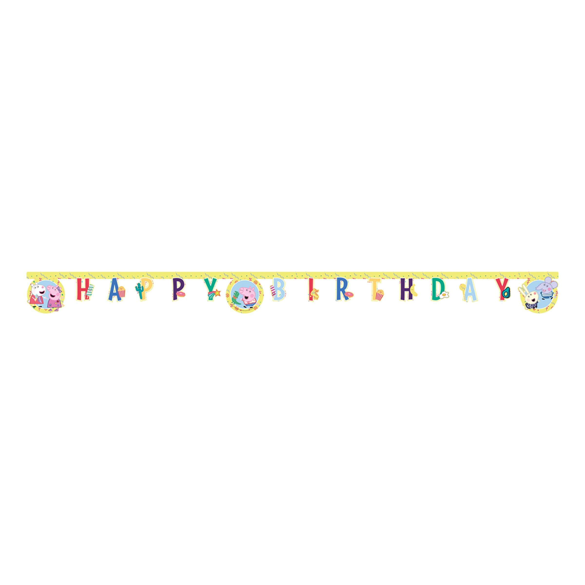 Decorata Party Happy Birthday Banner - Peppa Pig Messy Play