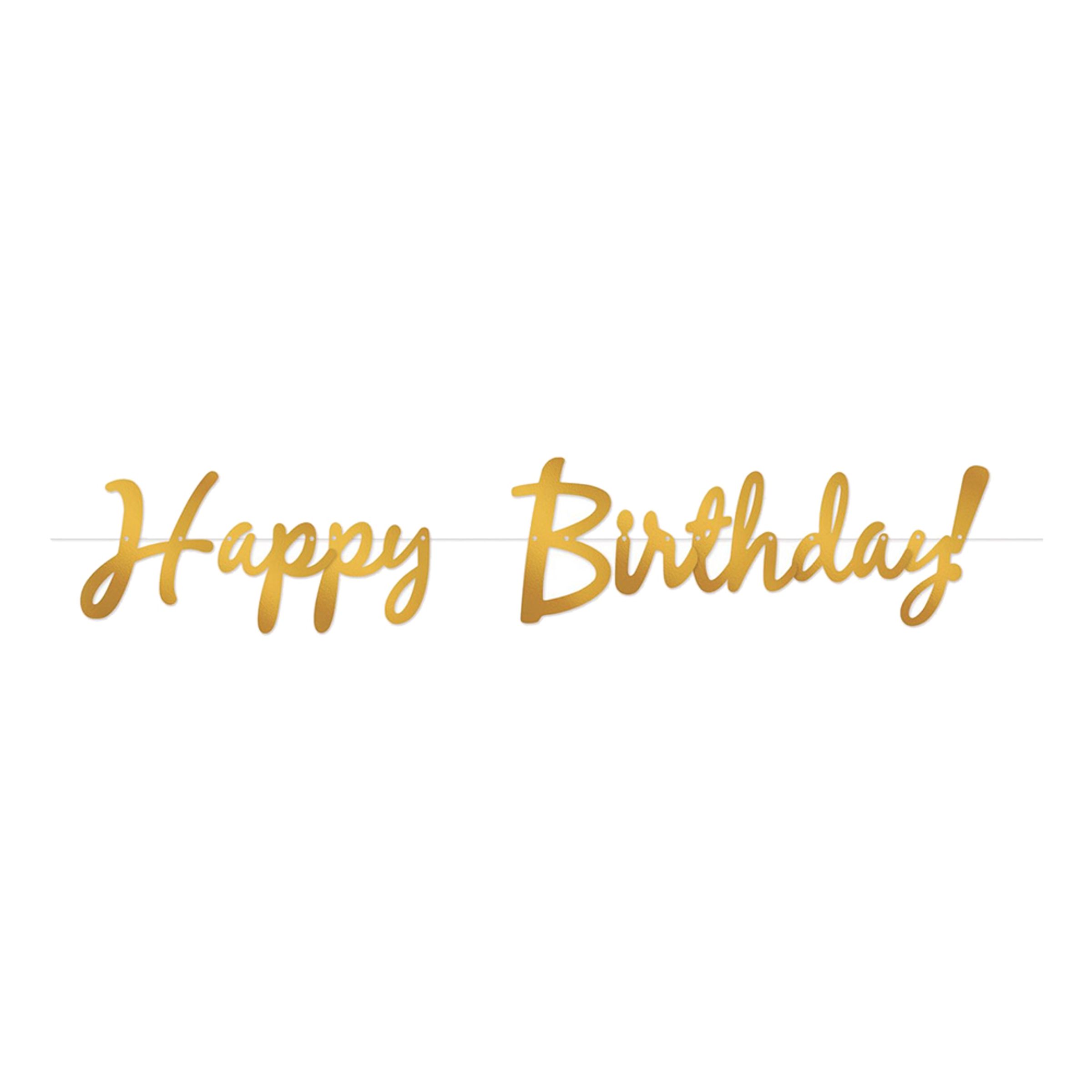 Guirlande Happy Birthday Guld