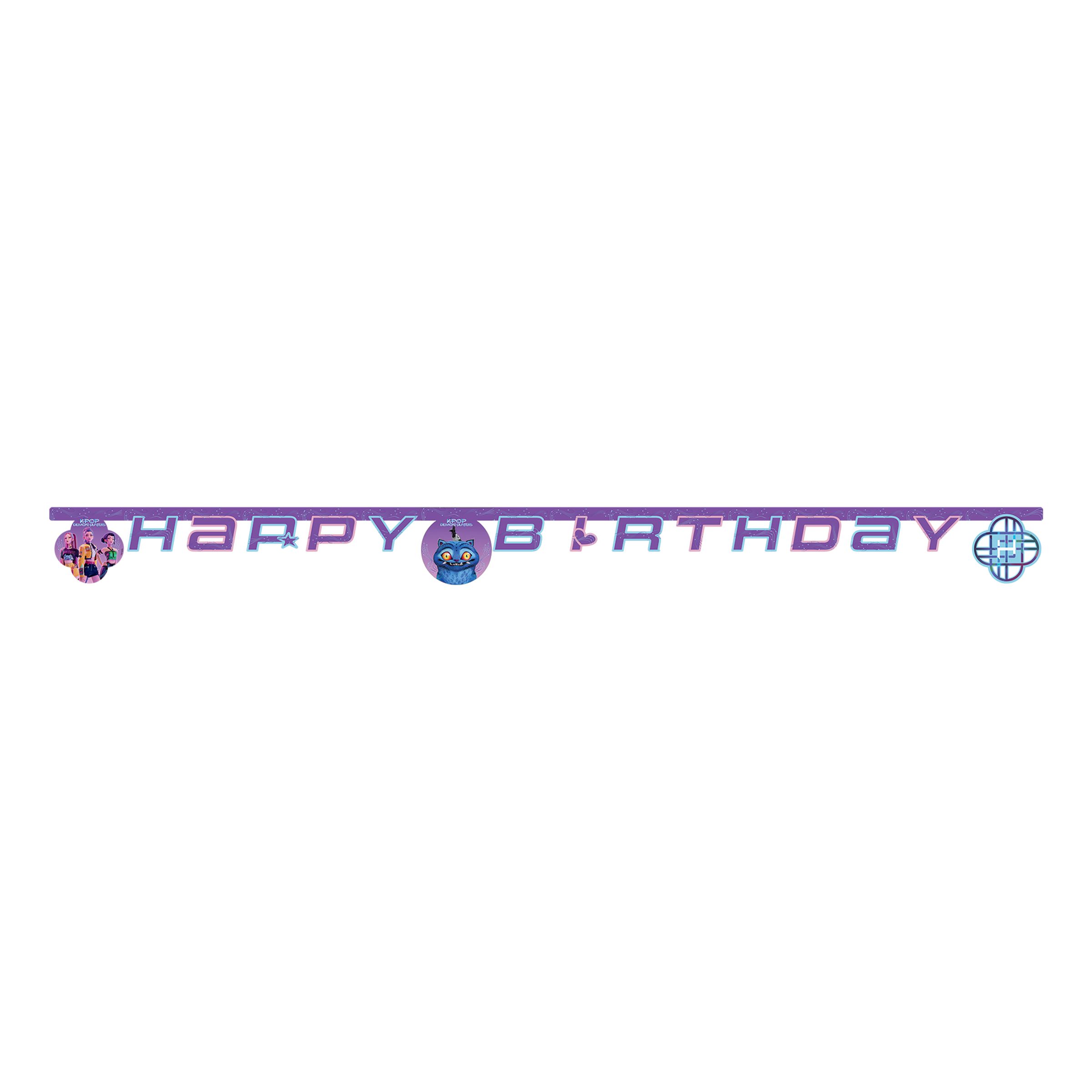 Girlang Happy Birthday K-pop Demon Hunters&trade; | Hem - Festartiklar - Festdekoration - Girlanger | Pryloteket