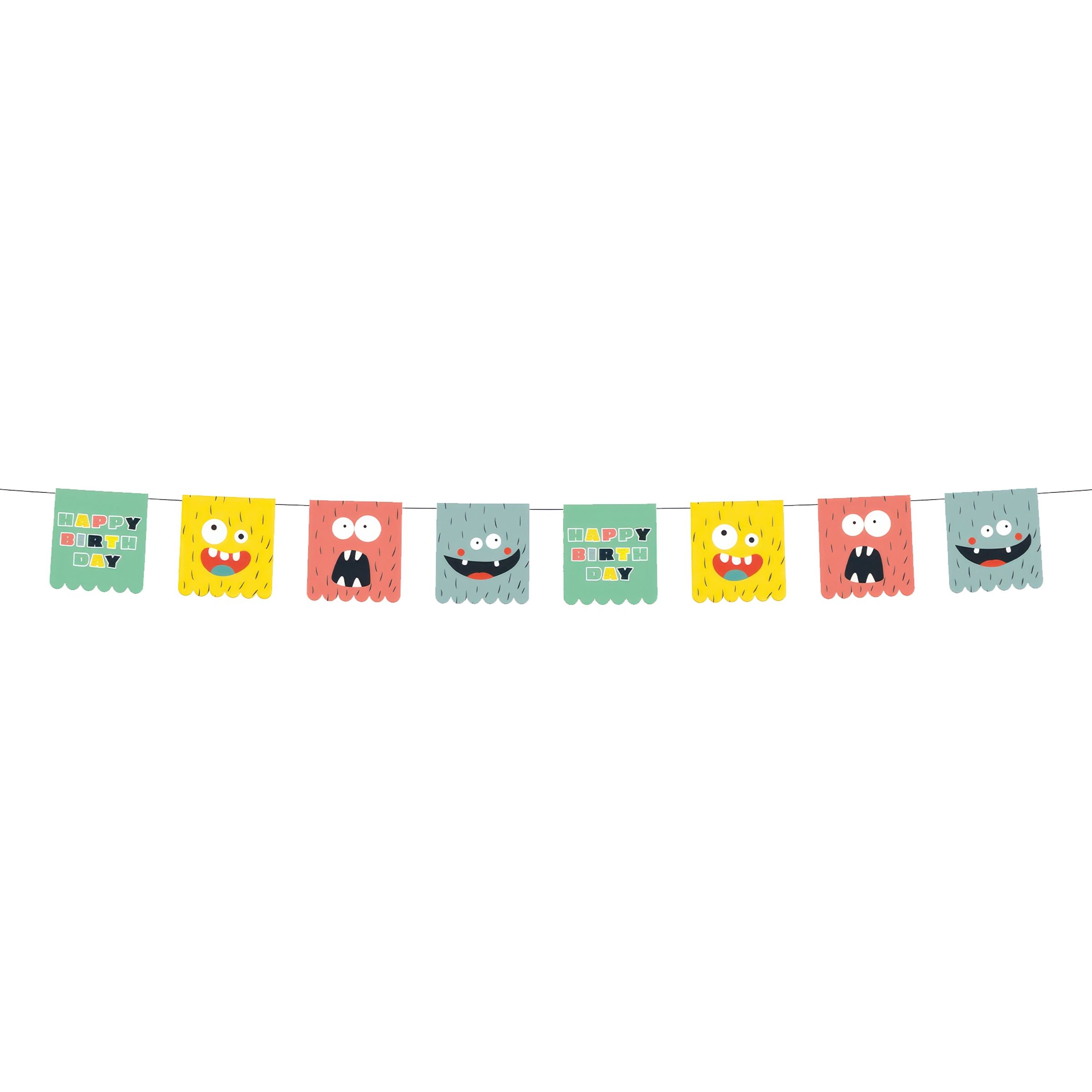 Guirlande Happy Birthday Monster Bash