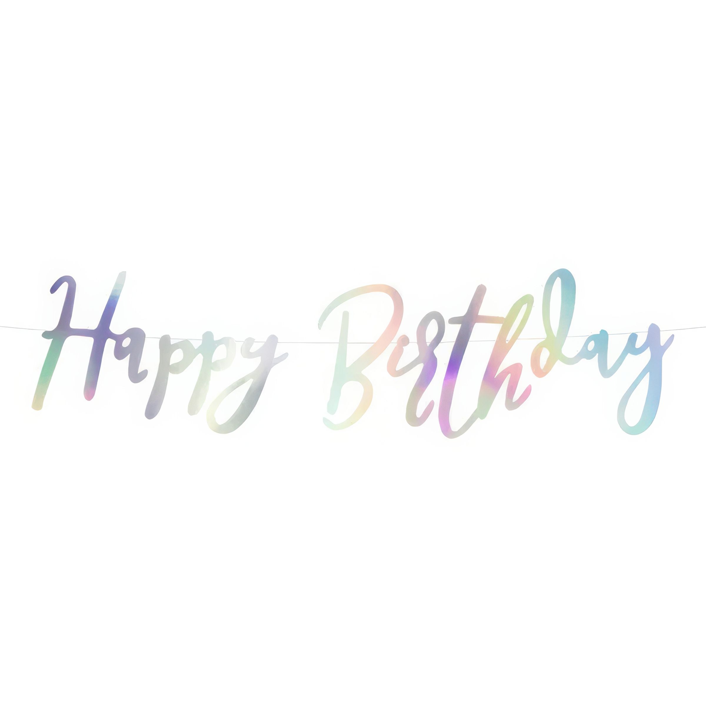 Guirlande Happy Birthday Regnbuefarvet billede