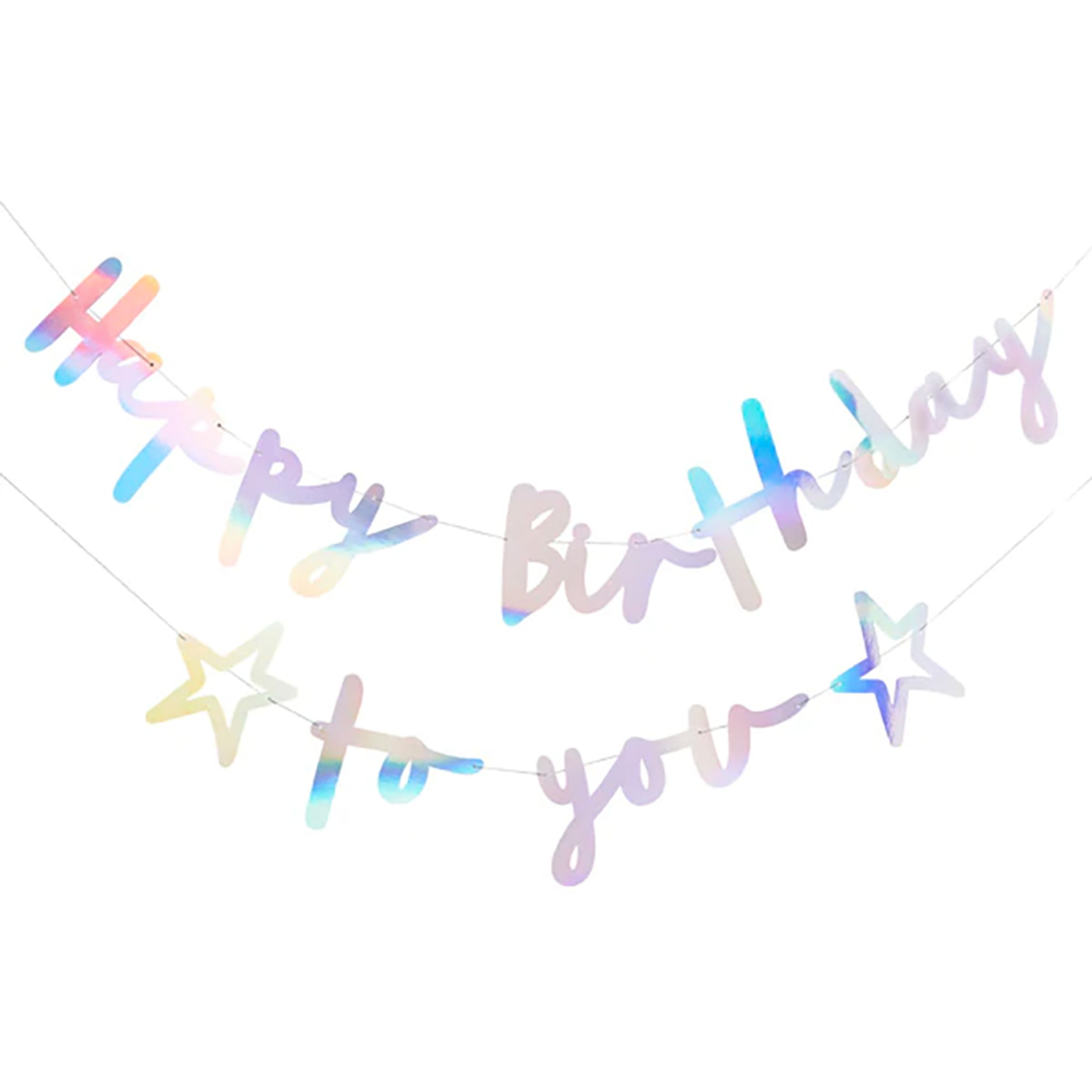 Guirlande Happy Birthday To You Farveskinnende