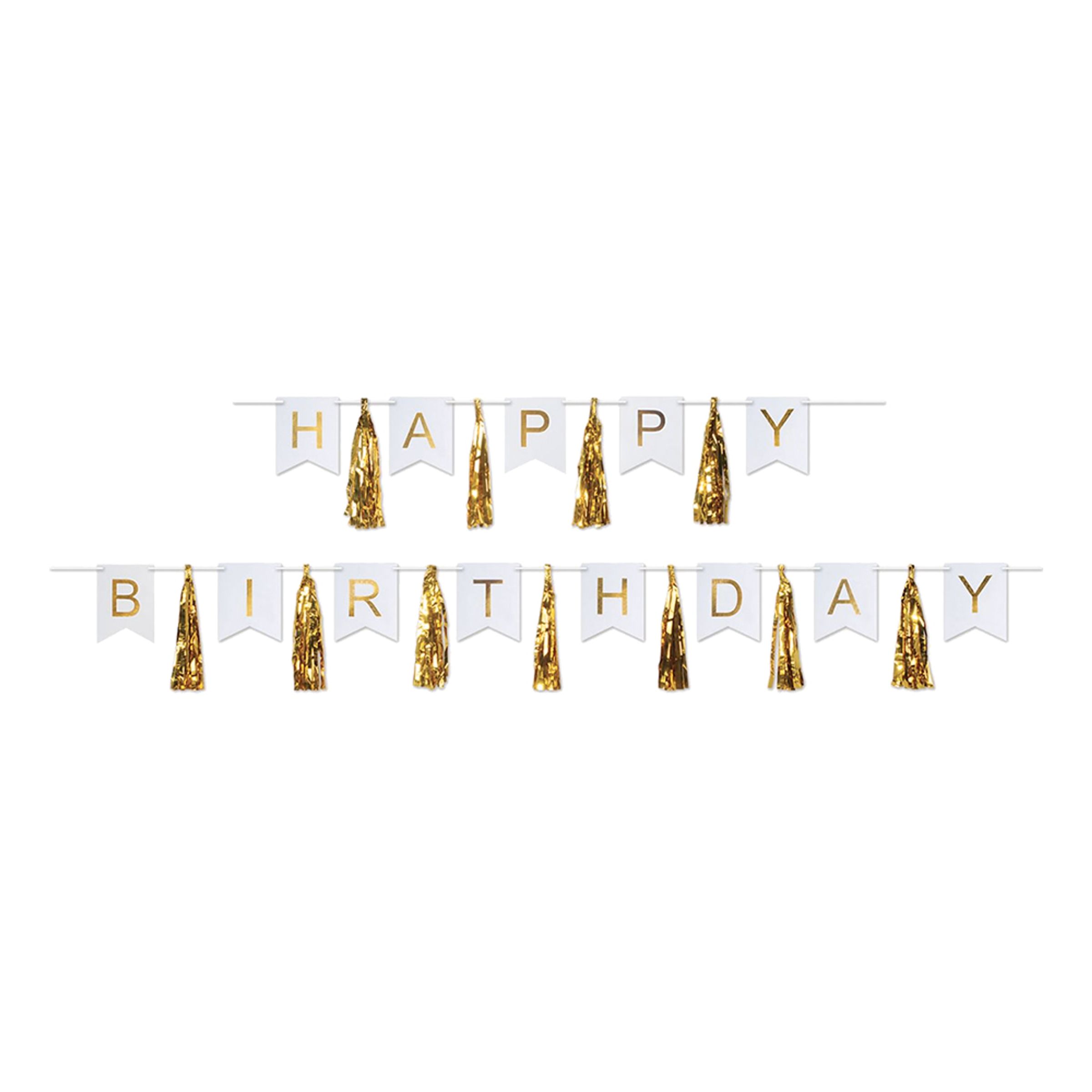 Guirlande Happy Birthday Kvaster Guld