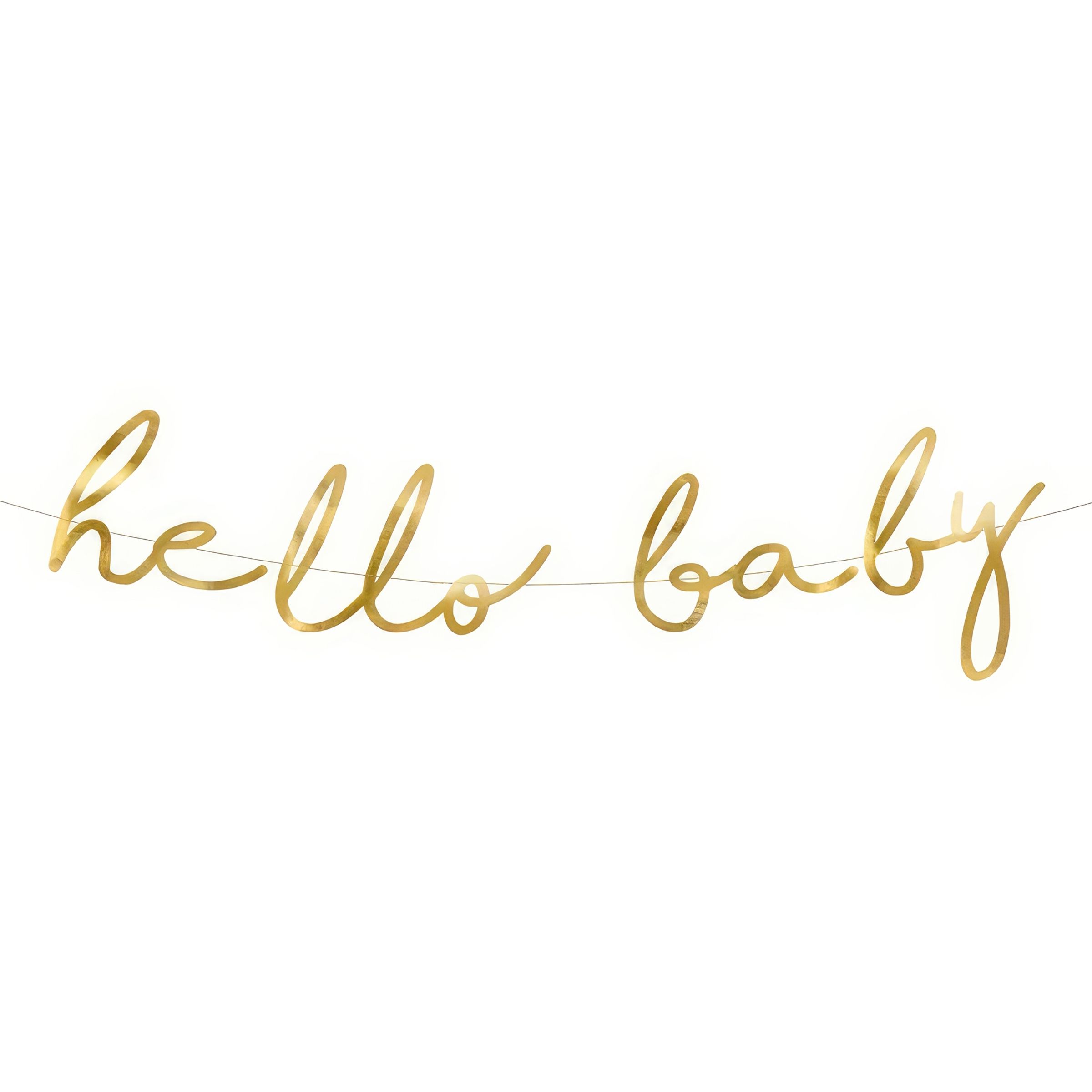 Guirlande Hello Baby Guld Metallic