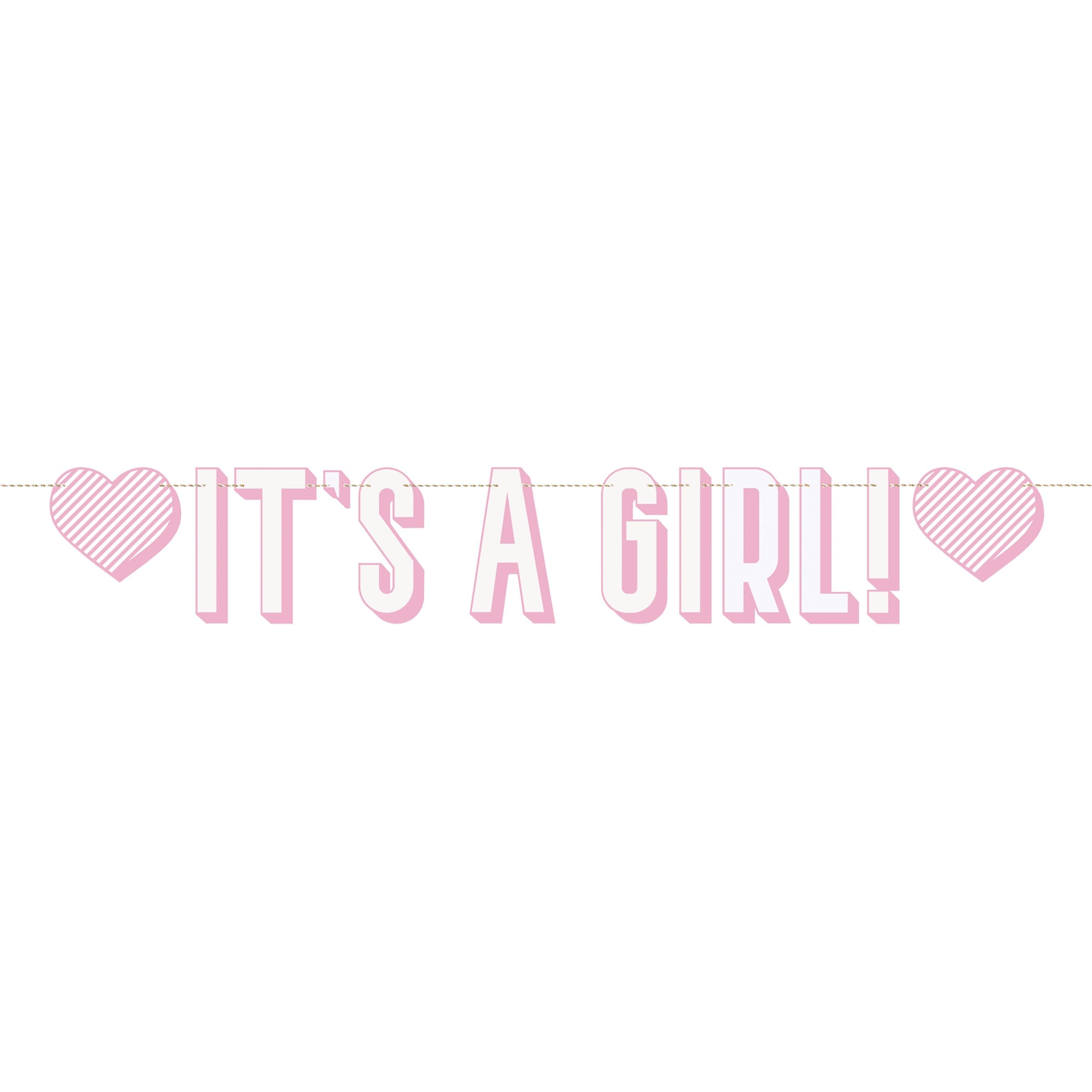 Guirlande It's a Girl Lyserød