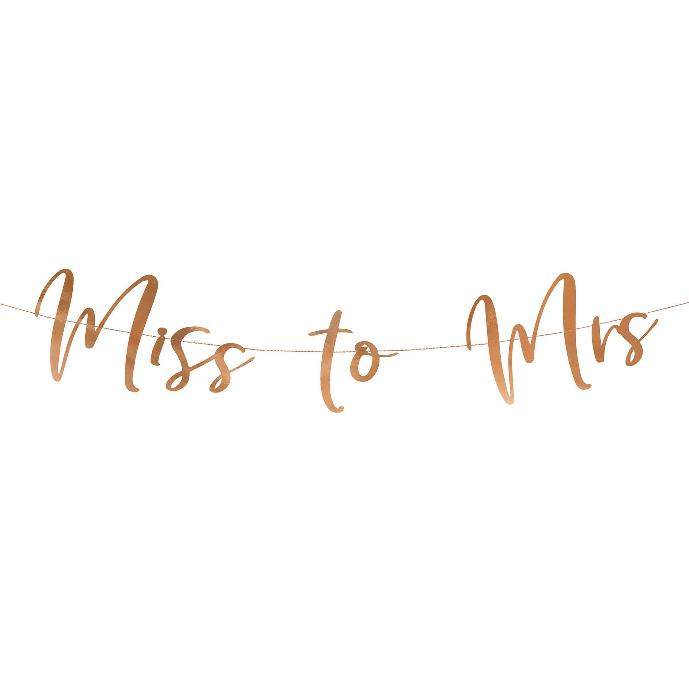 Girlang Miss to Mrs Roséguld | Hem - Festartiklar - Festdekoration - Girlanger | Pryloteket