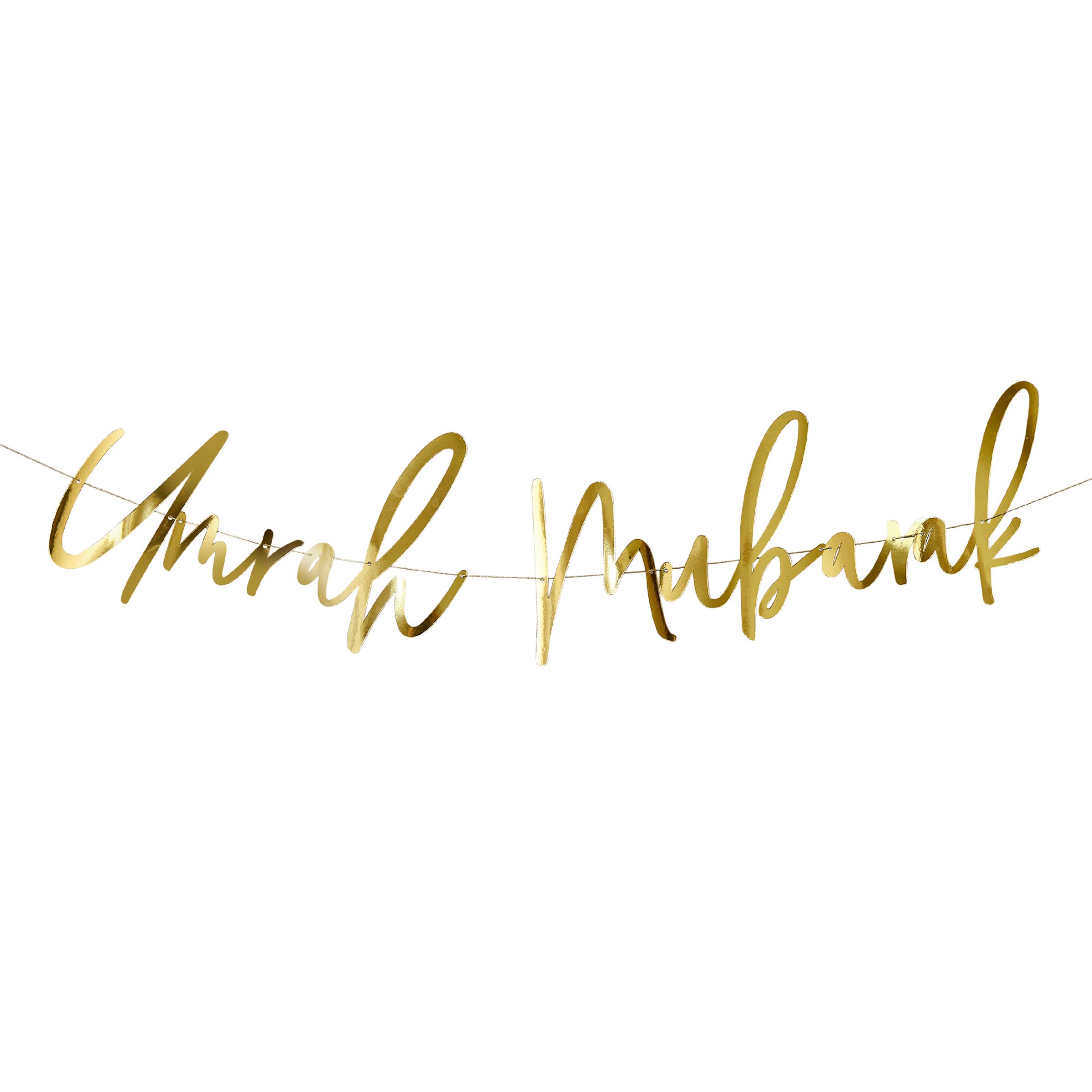 Guirlande Umrah Mubarak Guld