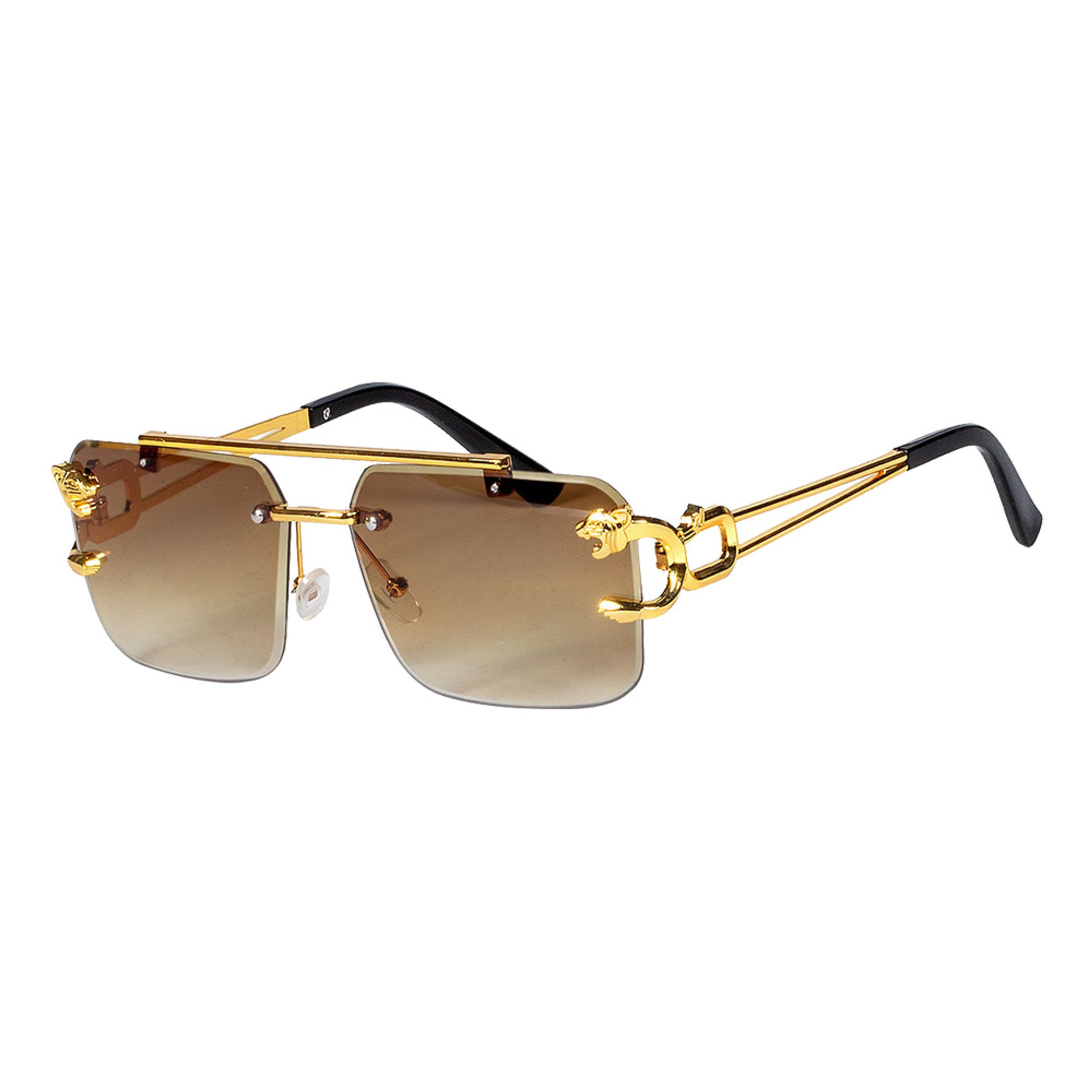Glasögon Guld Leopard - One size | Hem - Maskerad - Tillbehör - Maskeradaccessoarer | Pryloteket