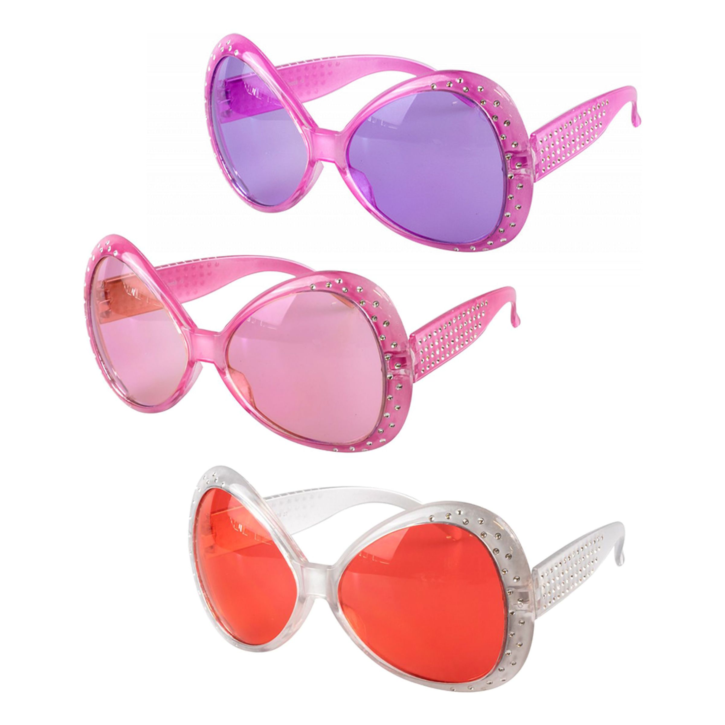 Briller med strass - Lilla