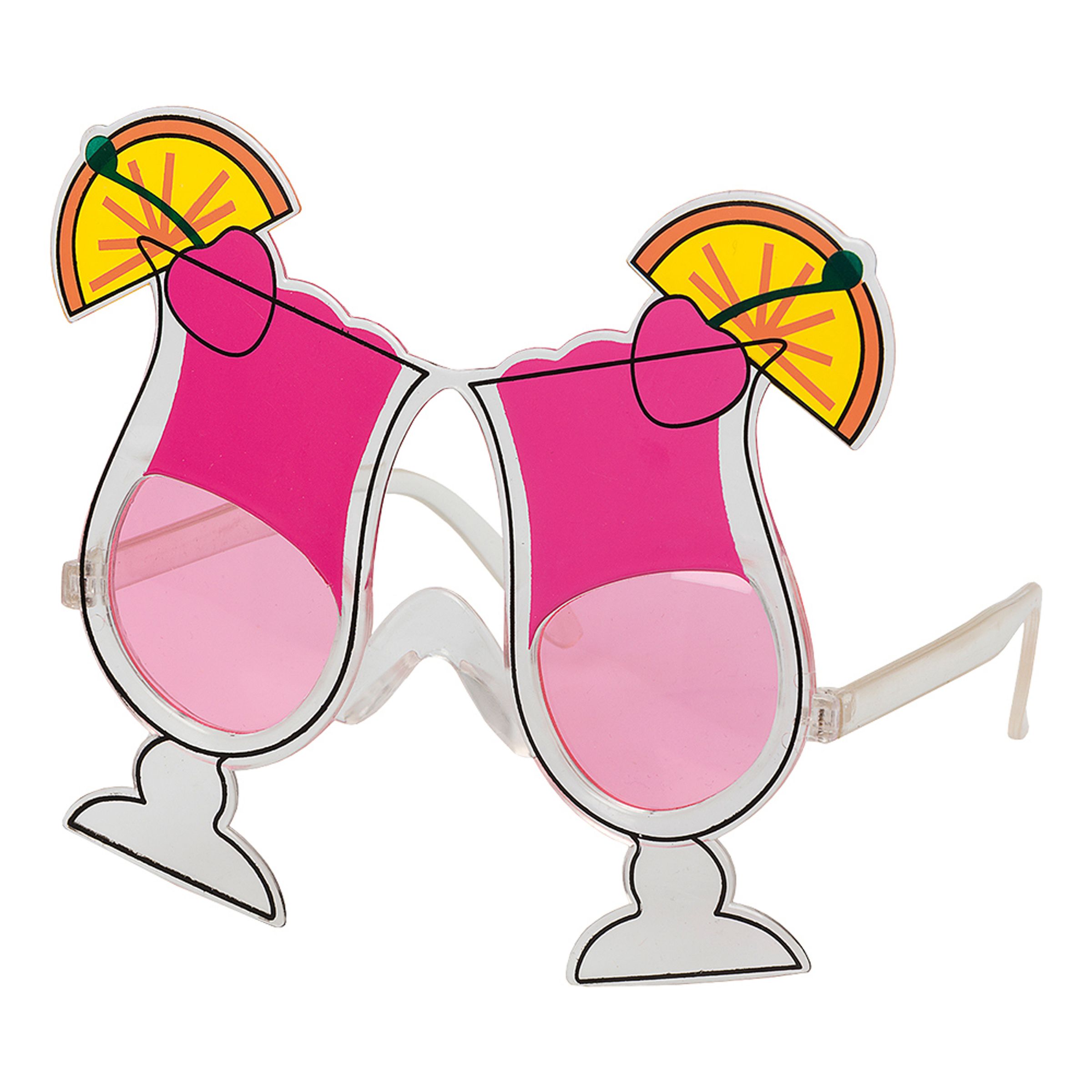 Glasögon Rosa Drinkar | Hem - Maskerad - Tillbehör - Glasögon | Pryloteket