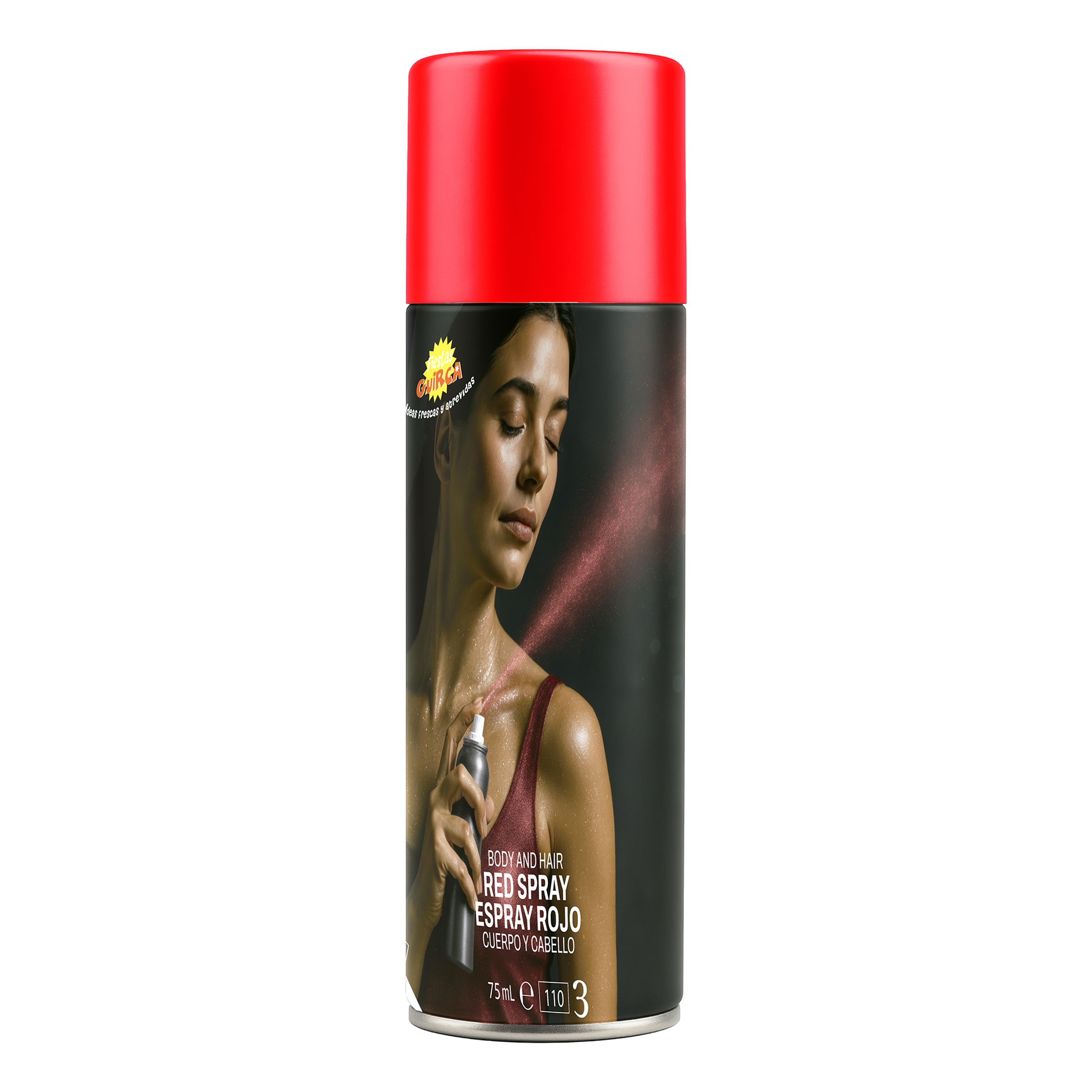 Glitter Kroppsfärg Spray - Röd