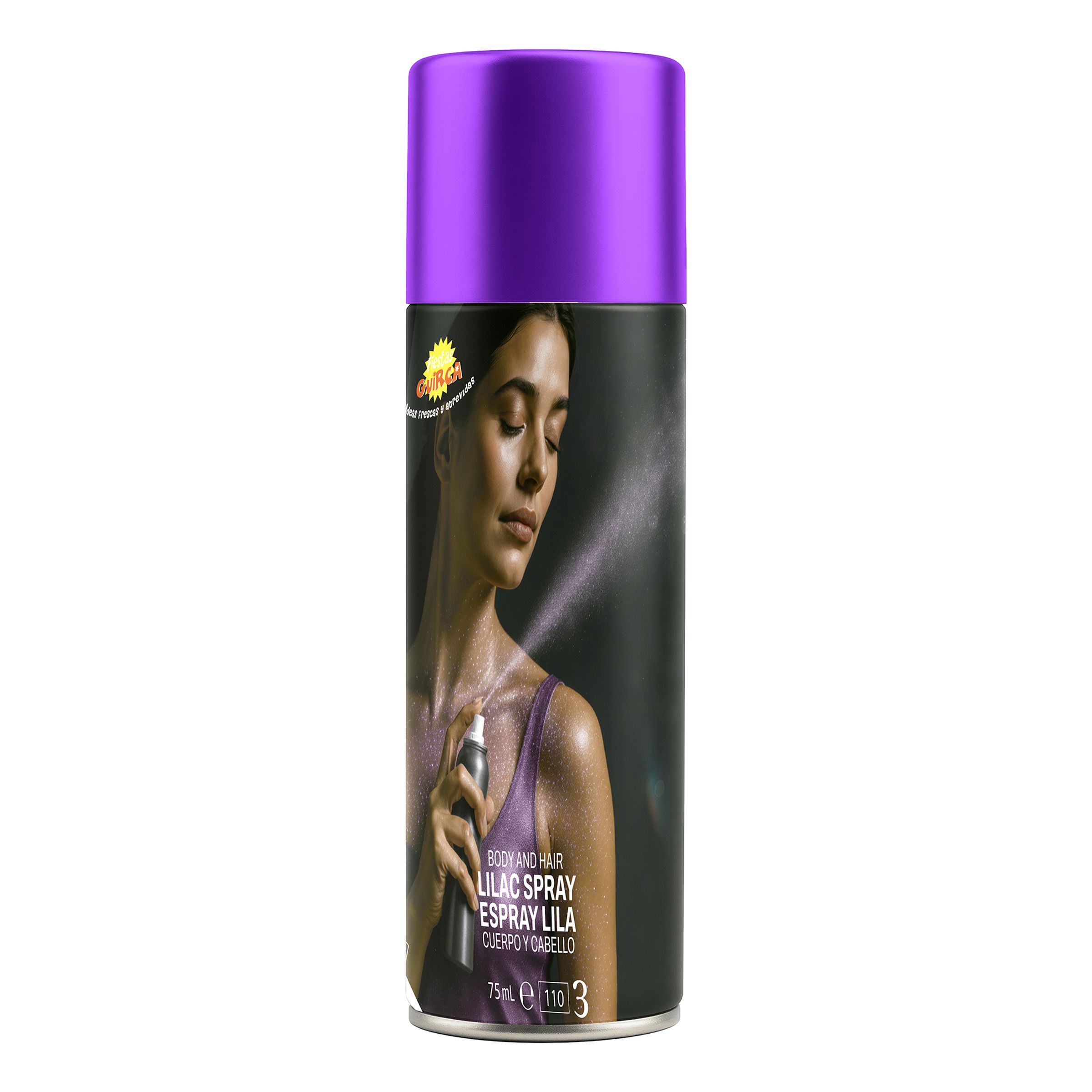 Glitter Kroppsfärg Spray - Lila