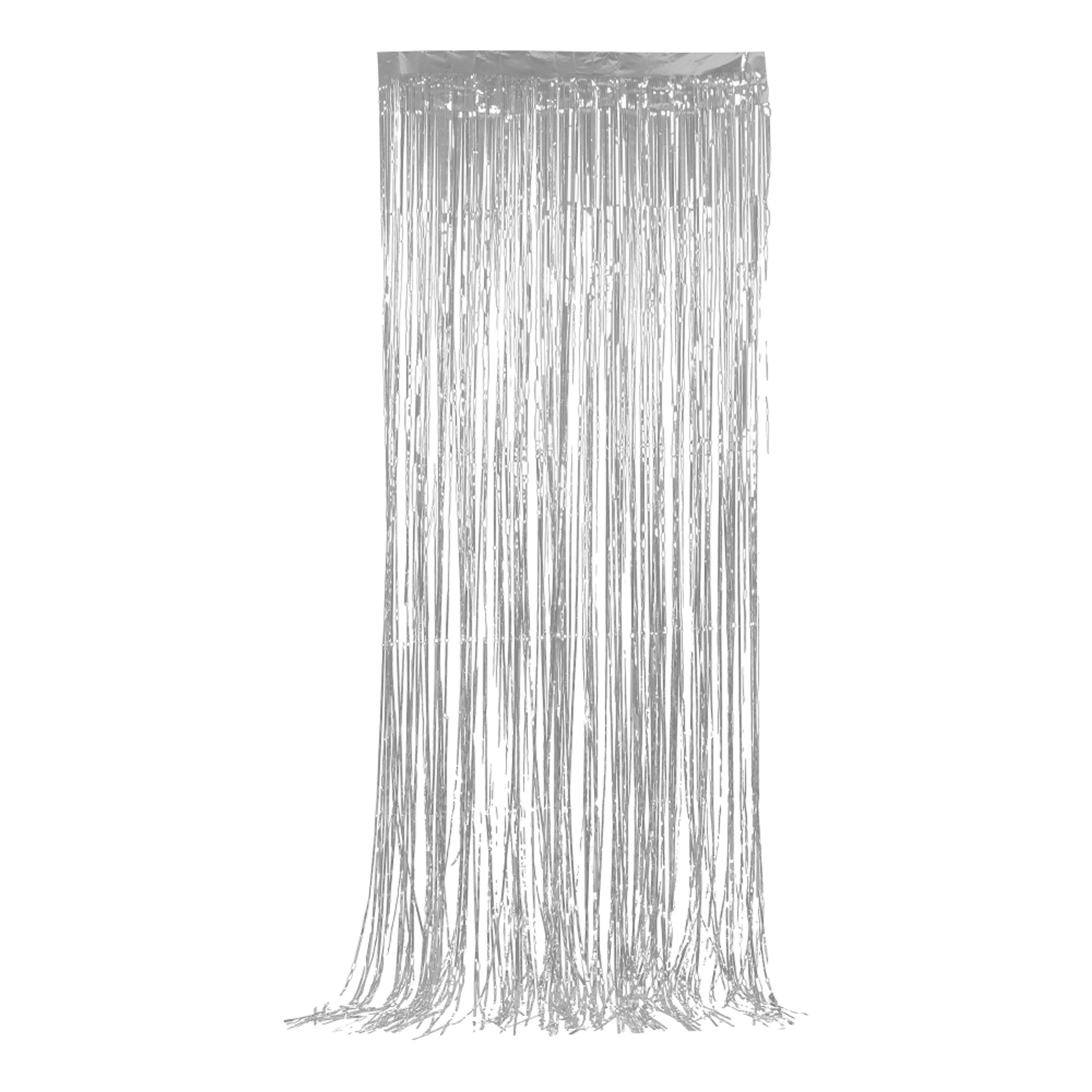 Glitterdraperi - Silver | Hem - Teman - Högtider - Nyår | Party Outlet