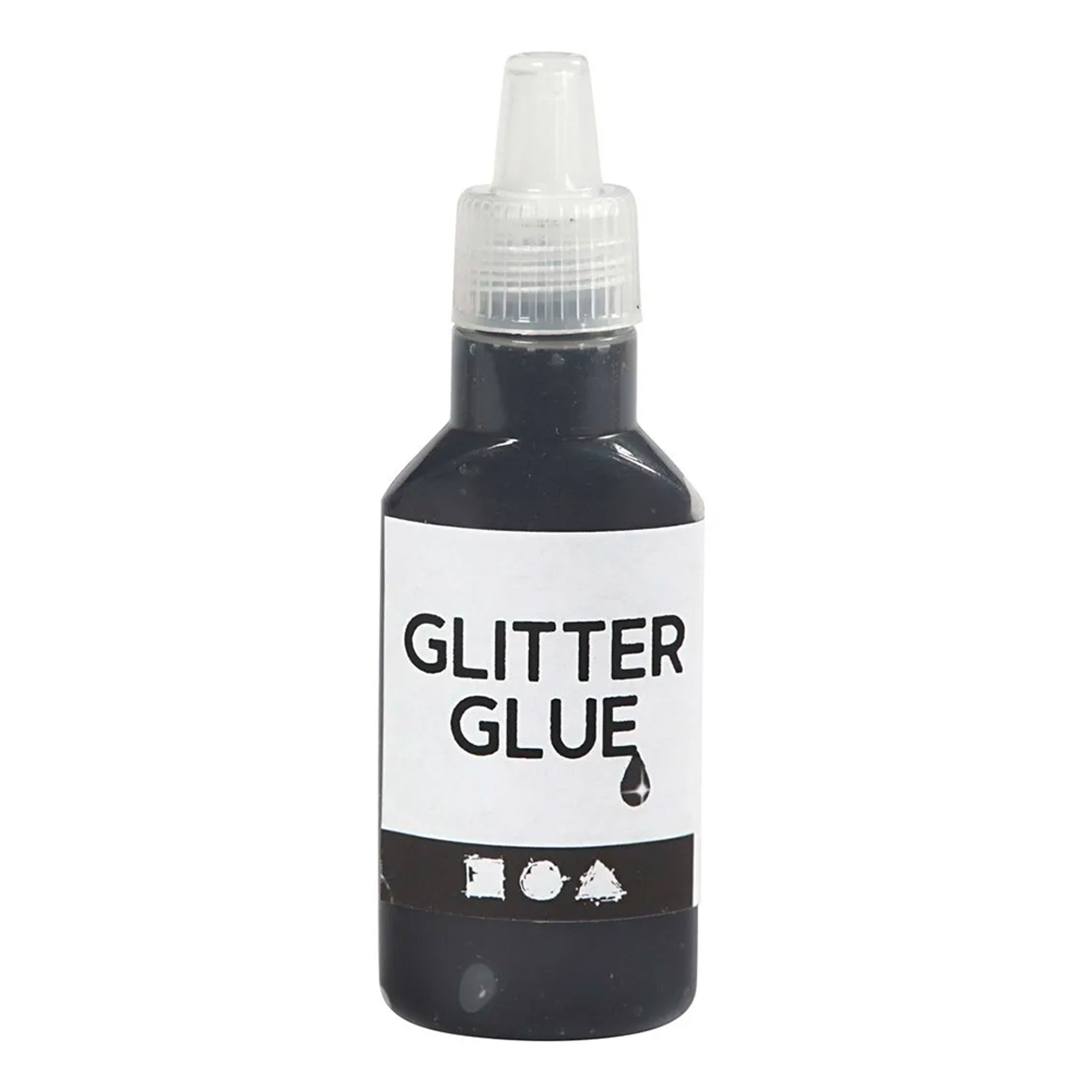 Glitterlim, sort, 25ml/ 1 fl.